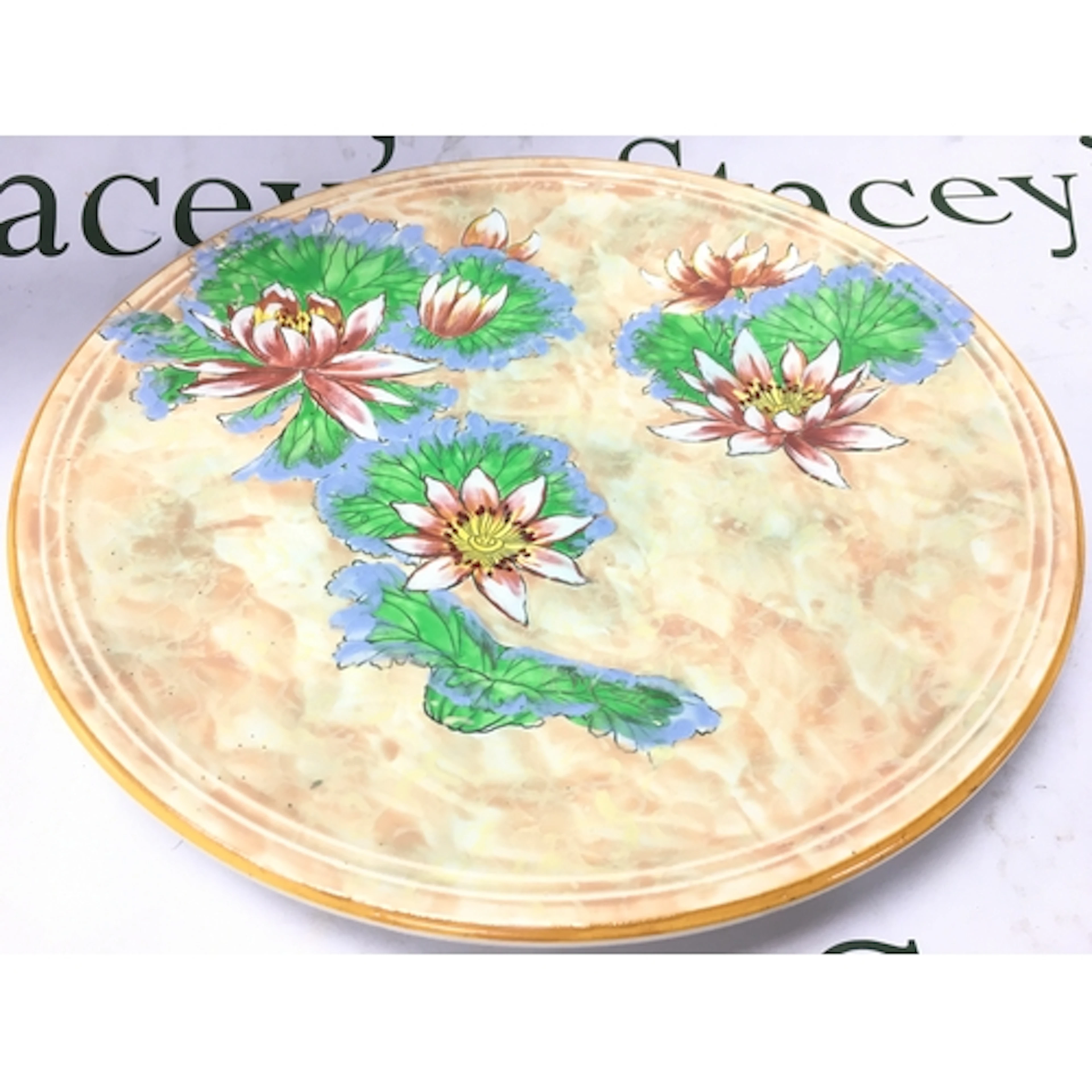 Royal Doulton water lily charger. 34cm wide