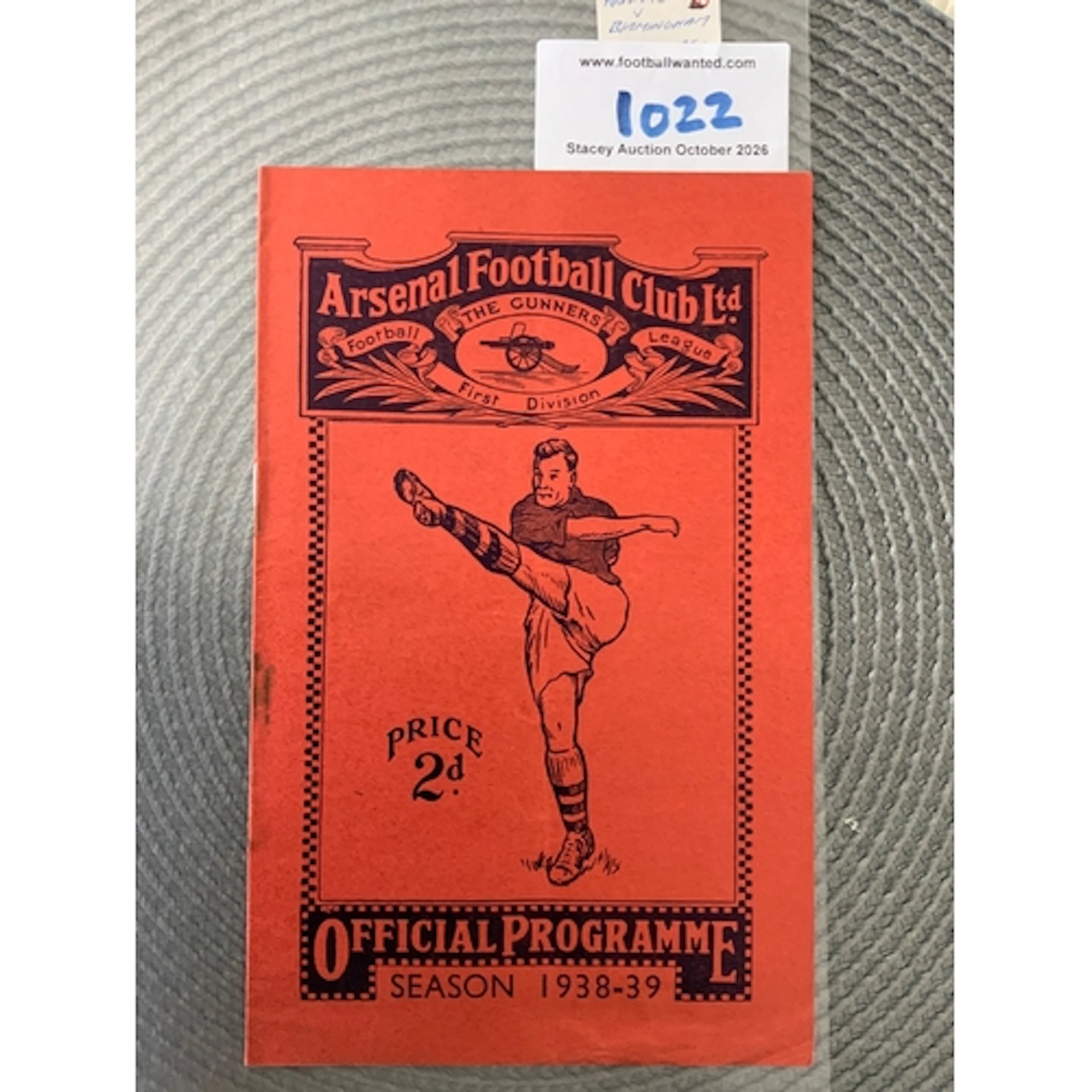 38/39 Arsenal v Leicester City Football Programme: Excellent...