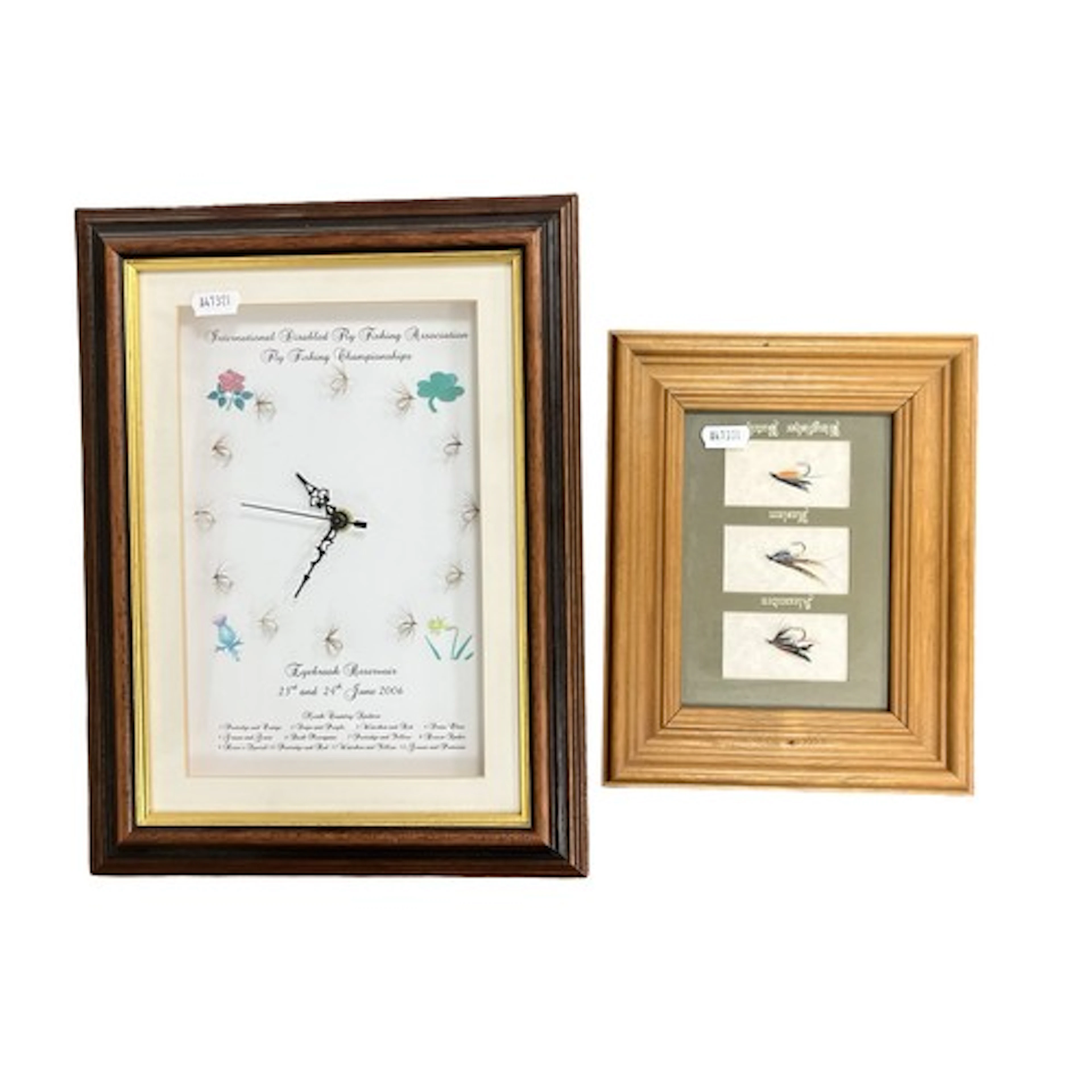 Fly Fishing Championships 'Eyebrook Reservoir' clock, with f...
