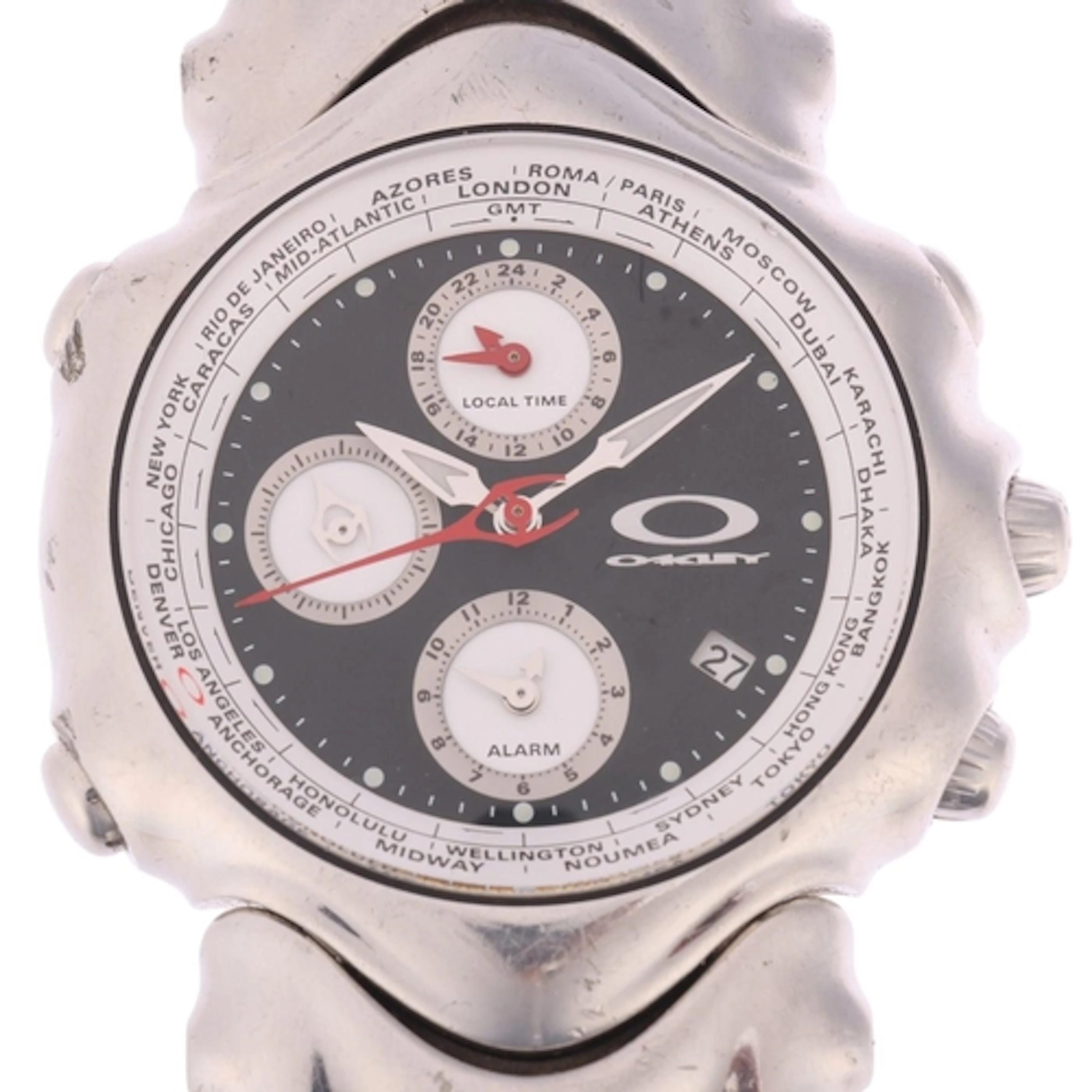 OAKLEY - a stainless steel GMT quartz chronograph calendar b...