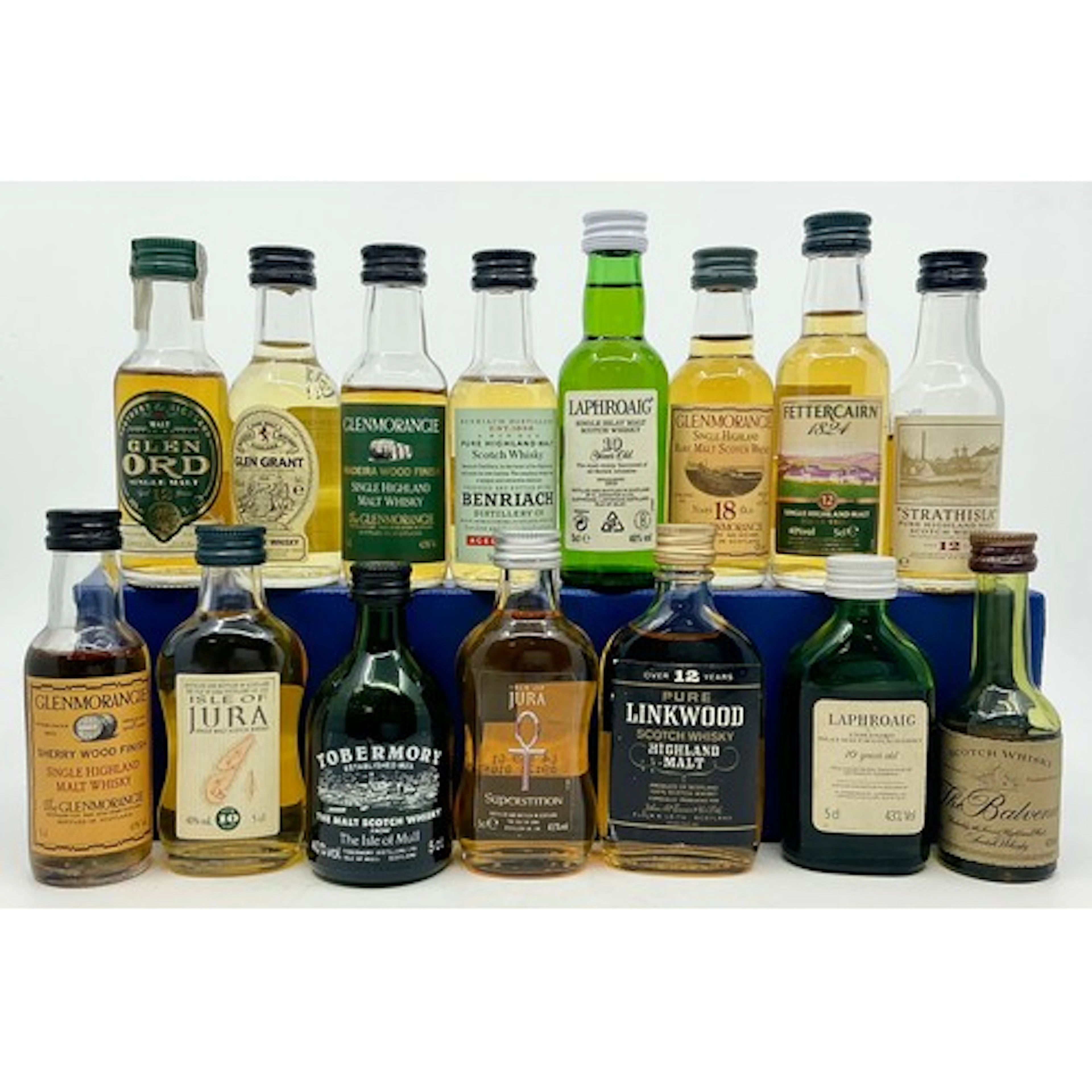 Whisky - a collection of fifteen miniature bottles of Scotch...