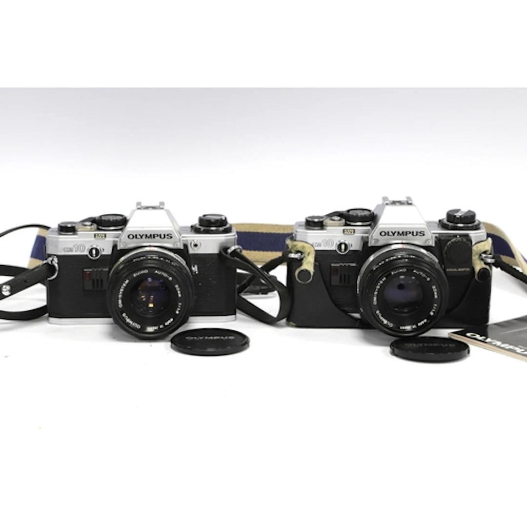 Olympus OM10 35mm SLR Film Camera with attached Zuiko Auto-S...