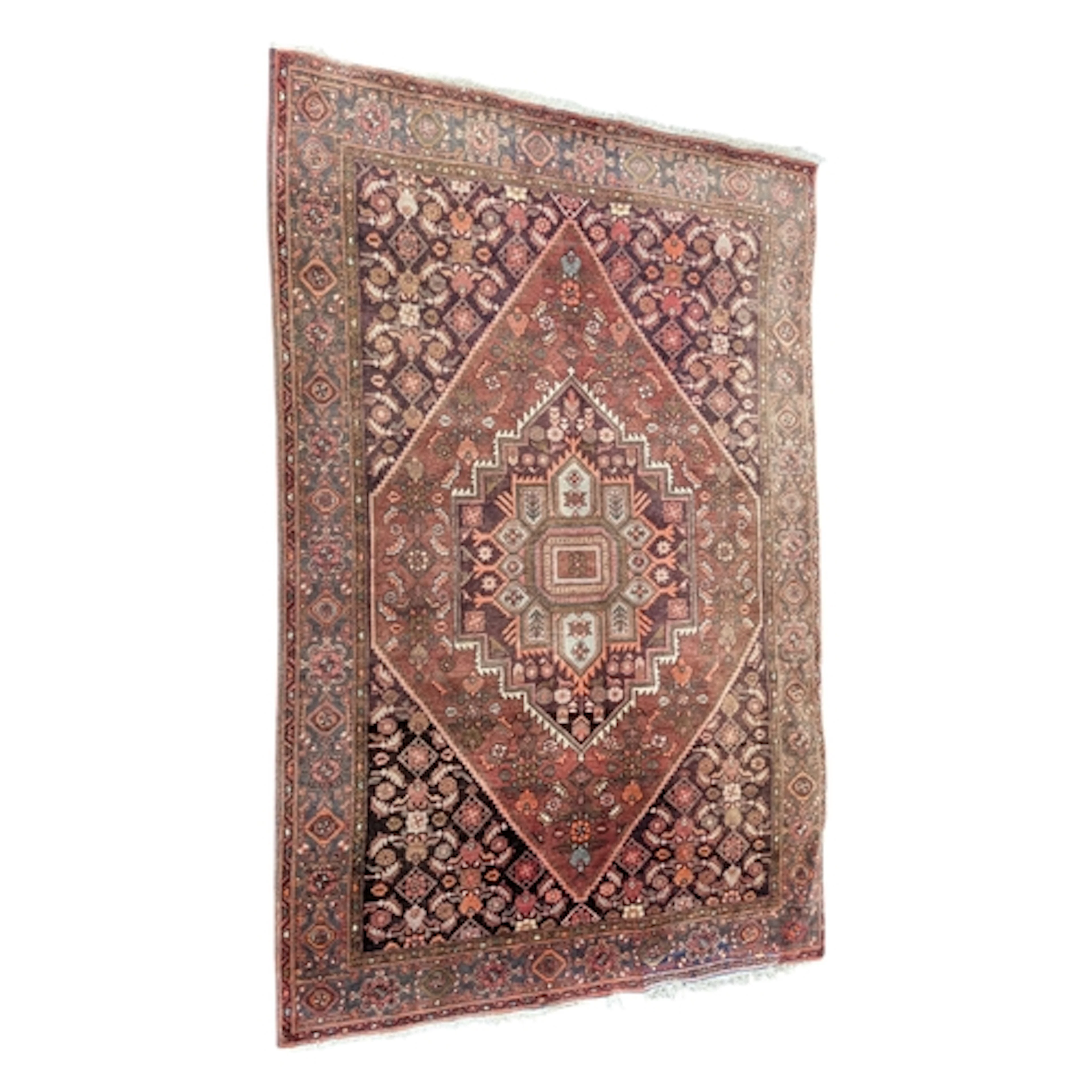 A 20th century Turkish wool hand knitted rug. The rug with r...