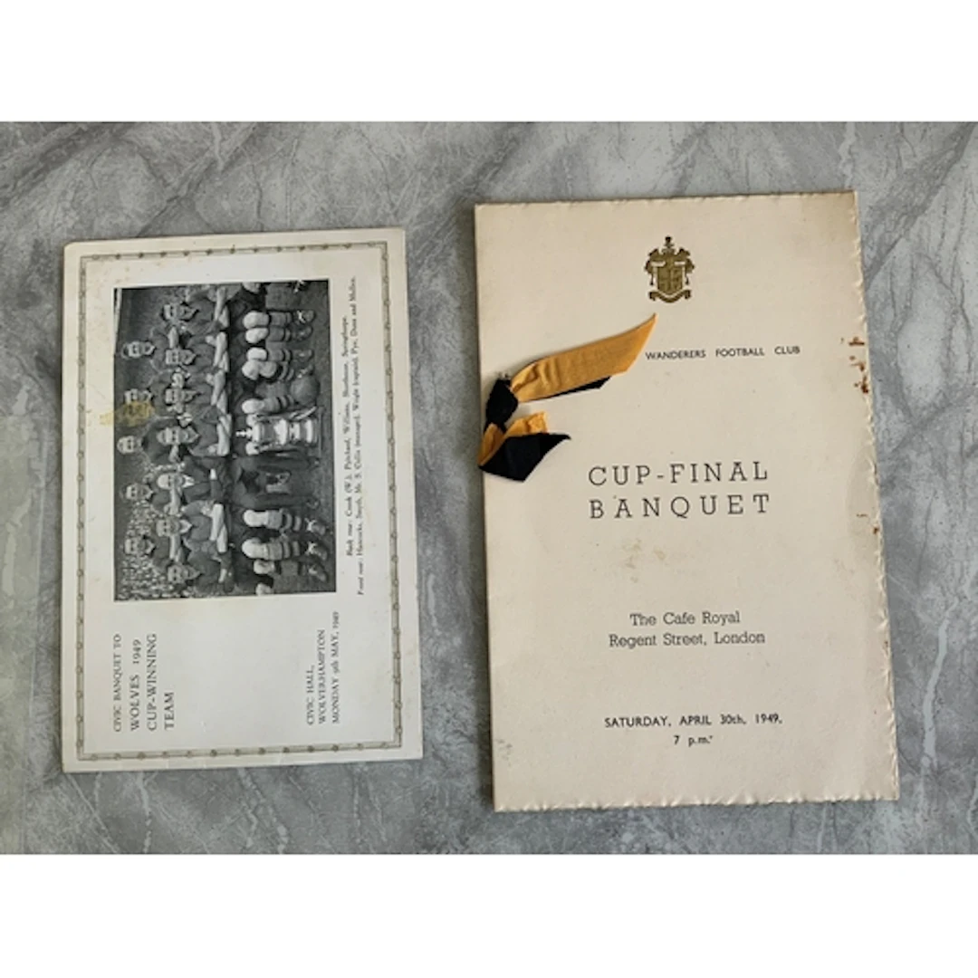 Wolves 1949 FA Cup Final Football Menus: Held in London the ...
