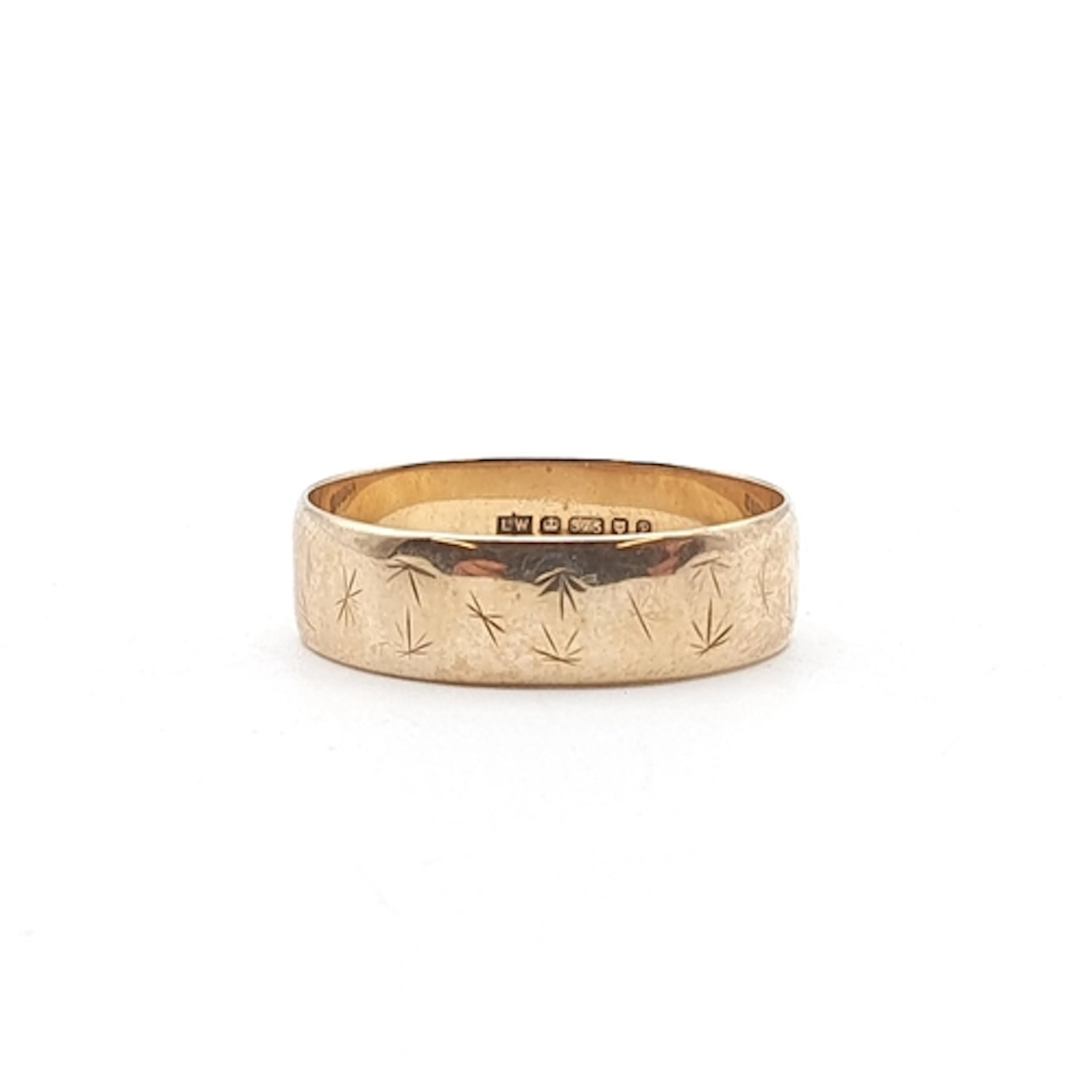 A 9ct gold Wedding Band, approx 2.4gms