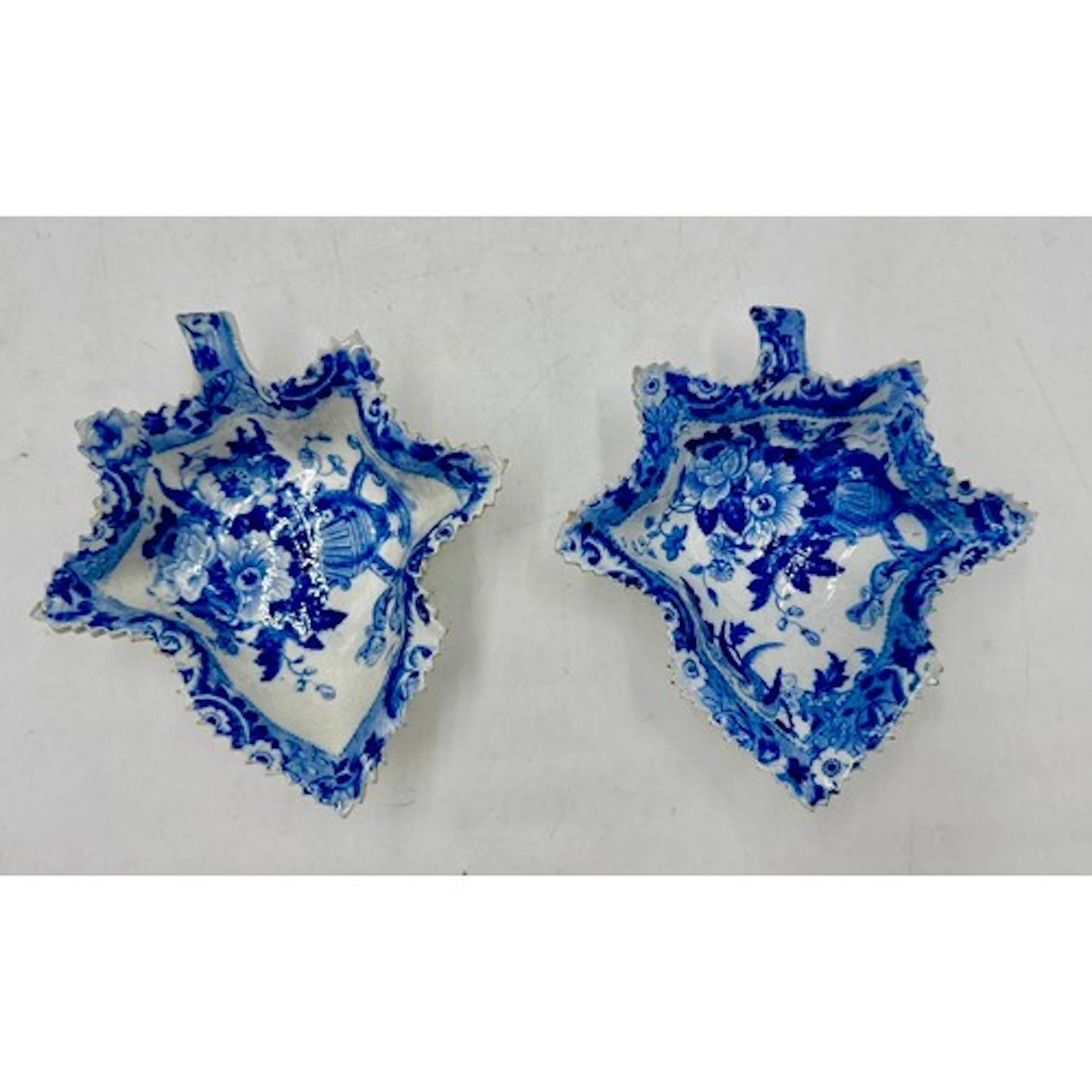 Two early 19th century blue and white transfer-printed Lovic...