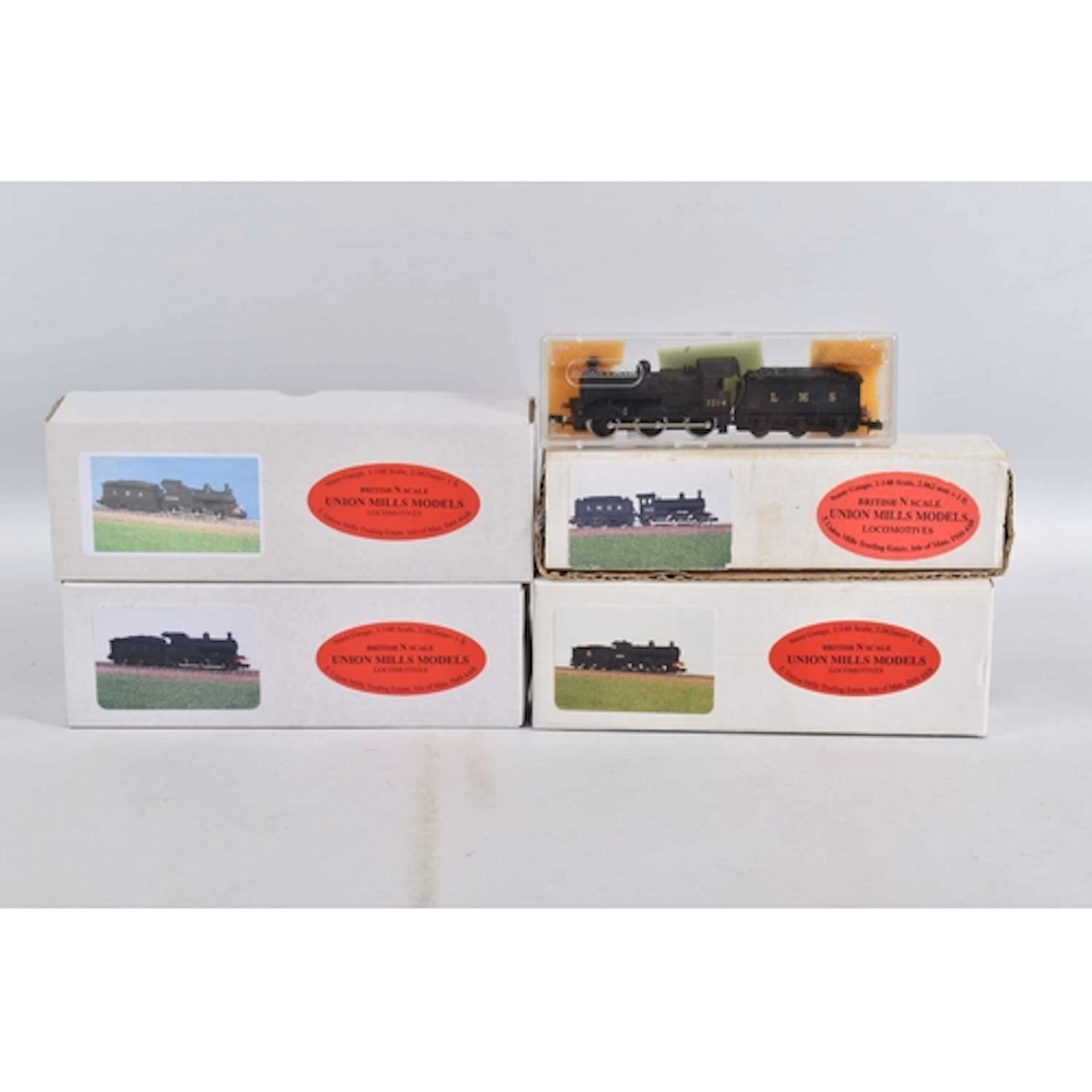 FIVE BOXED UNION MILLS N GAUGE LOCOMOTIVE AND TENDERS, class...