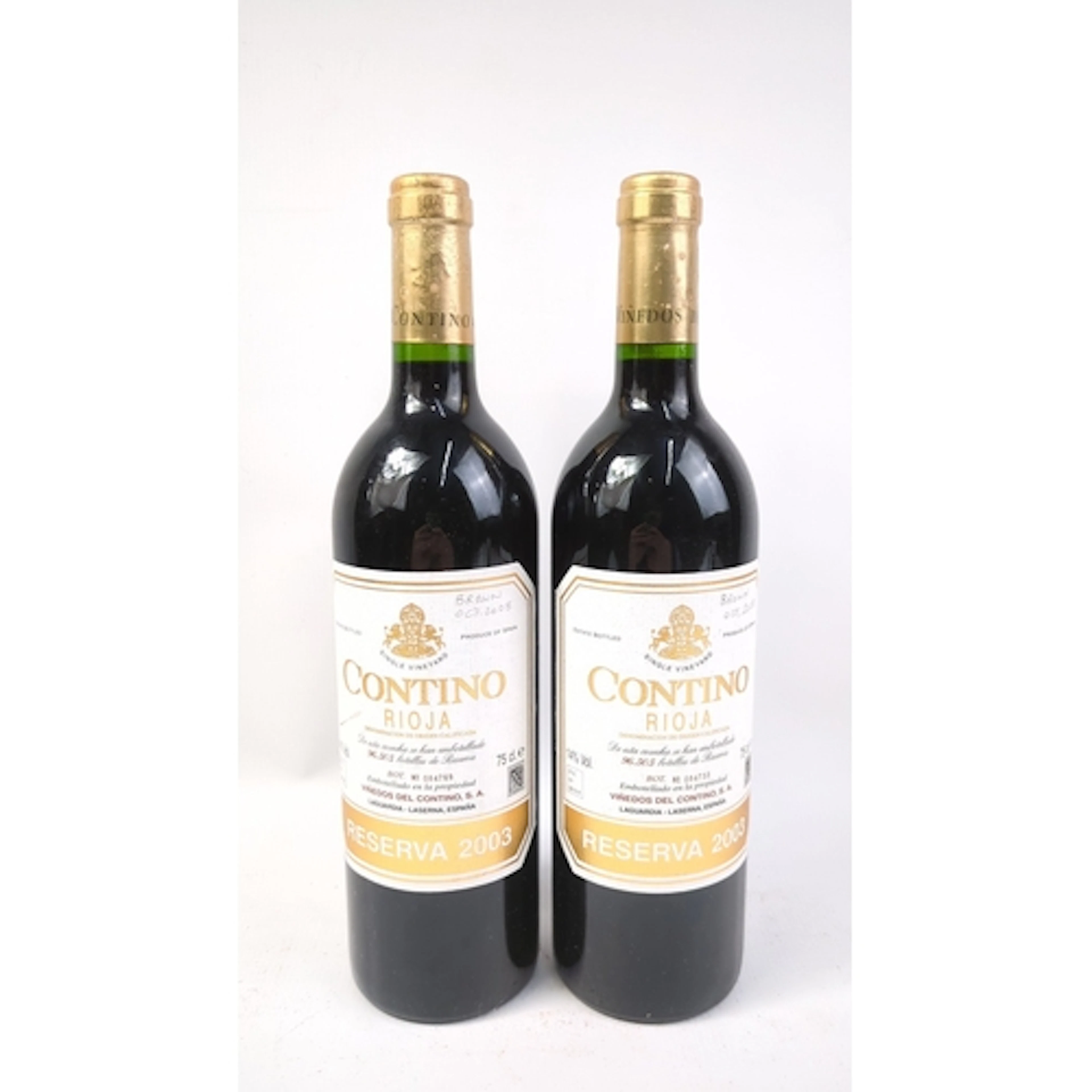 2 x bottles of 2003 Viñedos del Contino, Contino Rioja Reser...