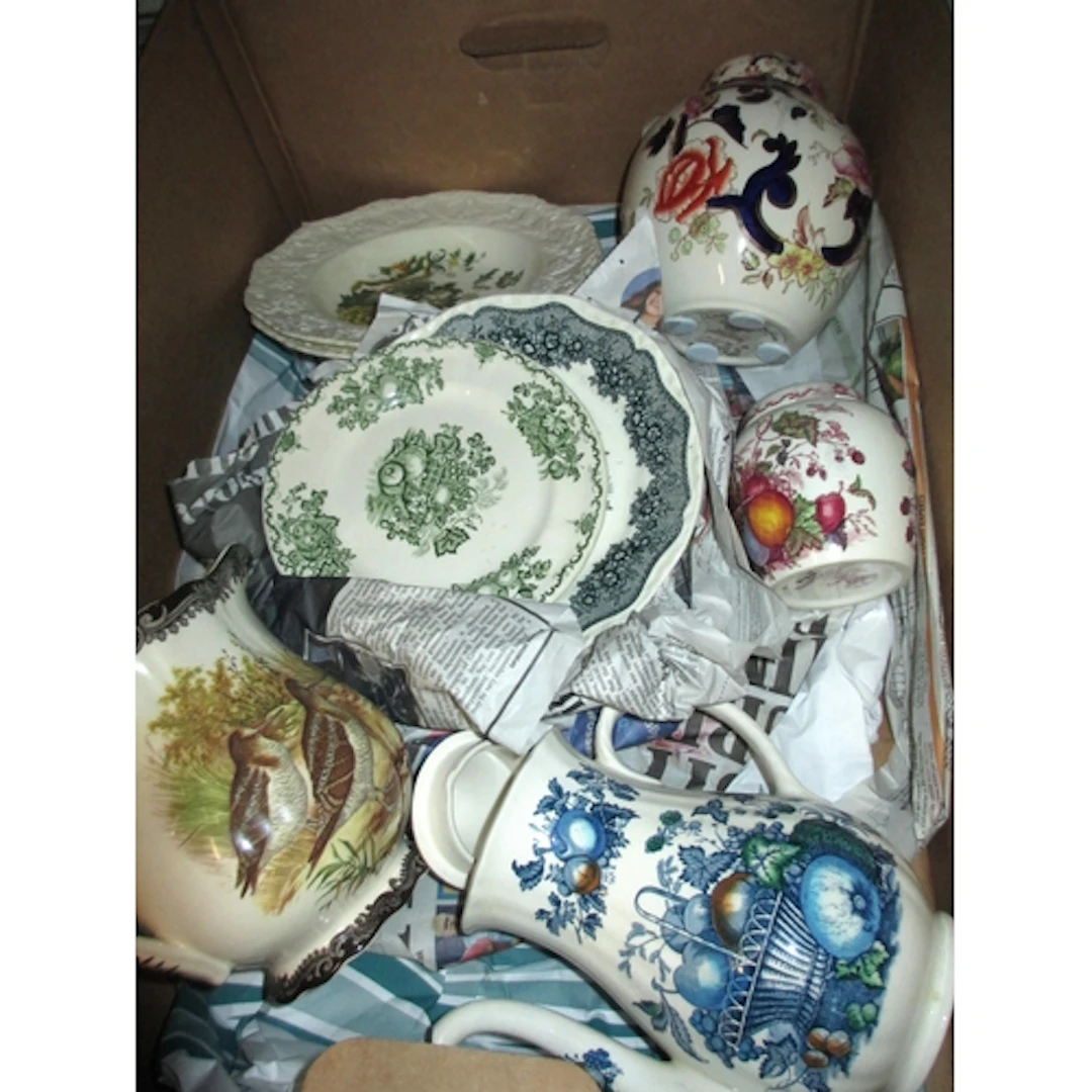 Quantity of modern Masons, Spode, and Palissy pottery
