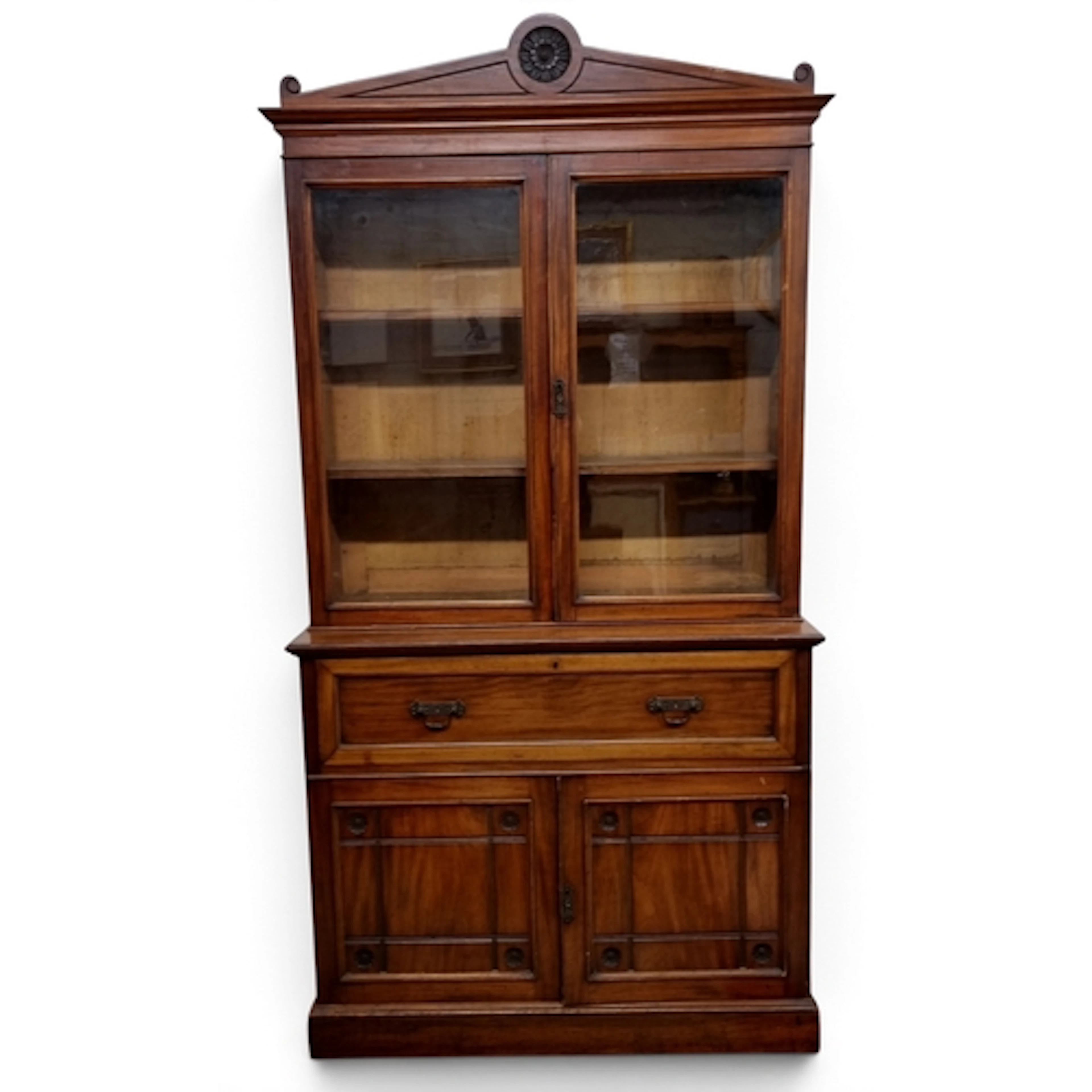 A good late 19th Century Arts and Crafts Mahogany Secretaire...