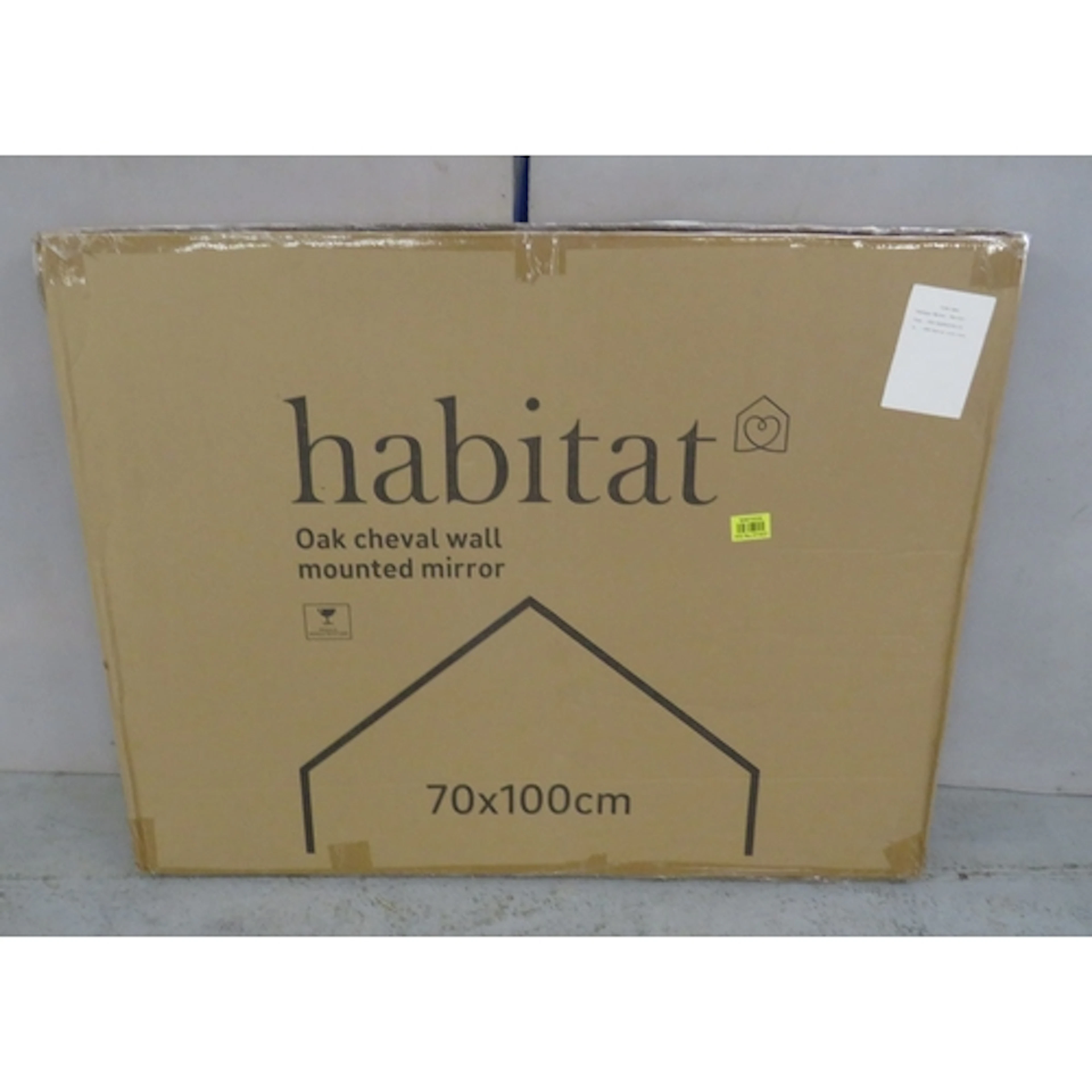 Habitat Rectangular Oak Cheval Wall mounted Mirror, boxed as...