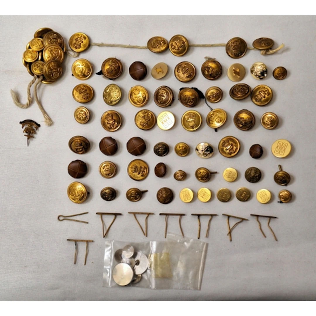 Military & Other Buttons incl. Naval, Army, leather, blazer ...