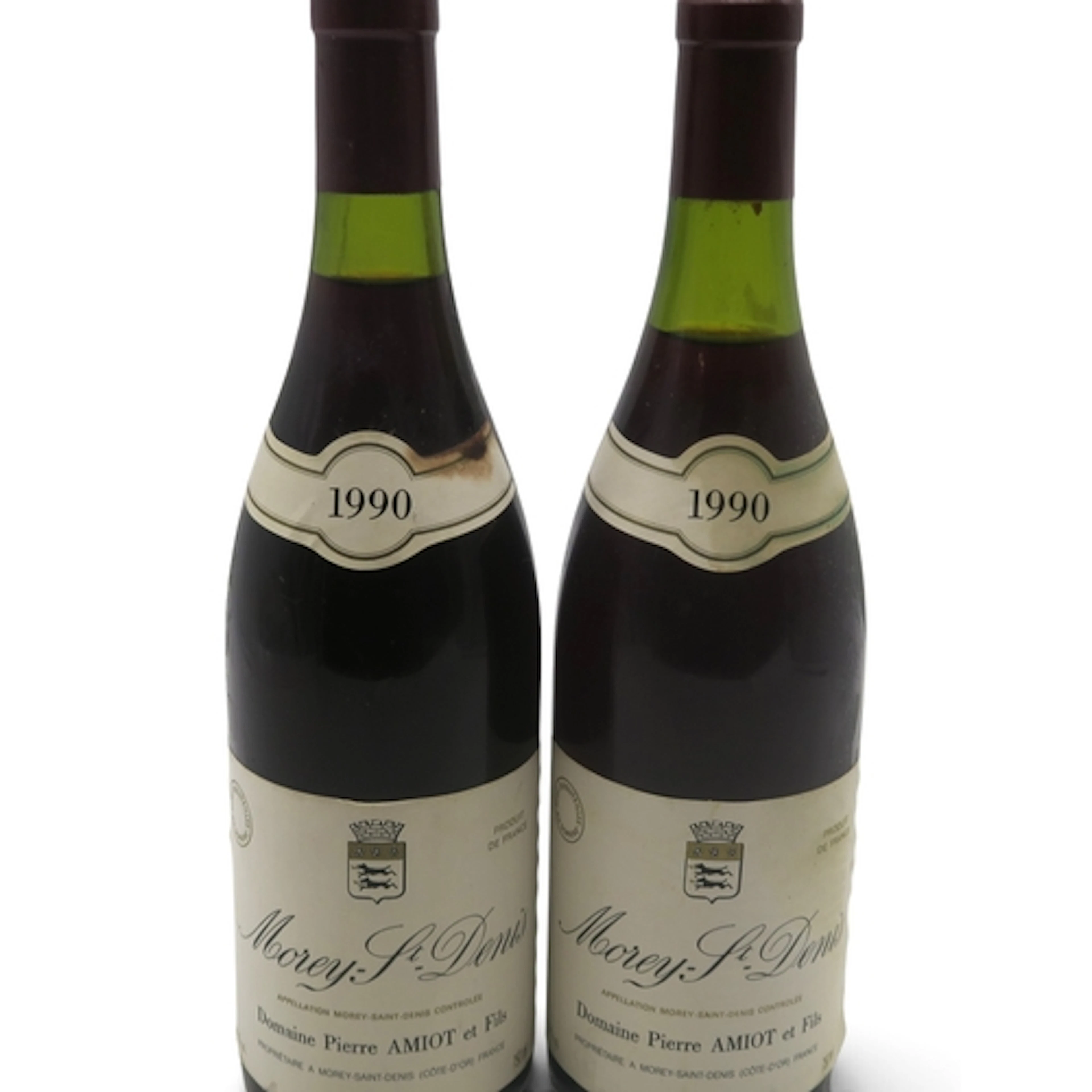 BURGUNDY - MOREY ST DENIS 2 Bottles of 1990 DOMAINE PIERRE A...