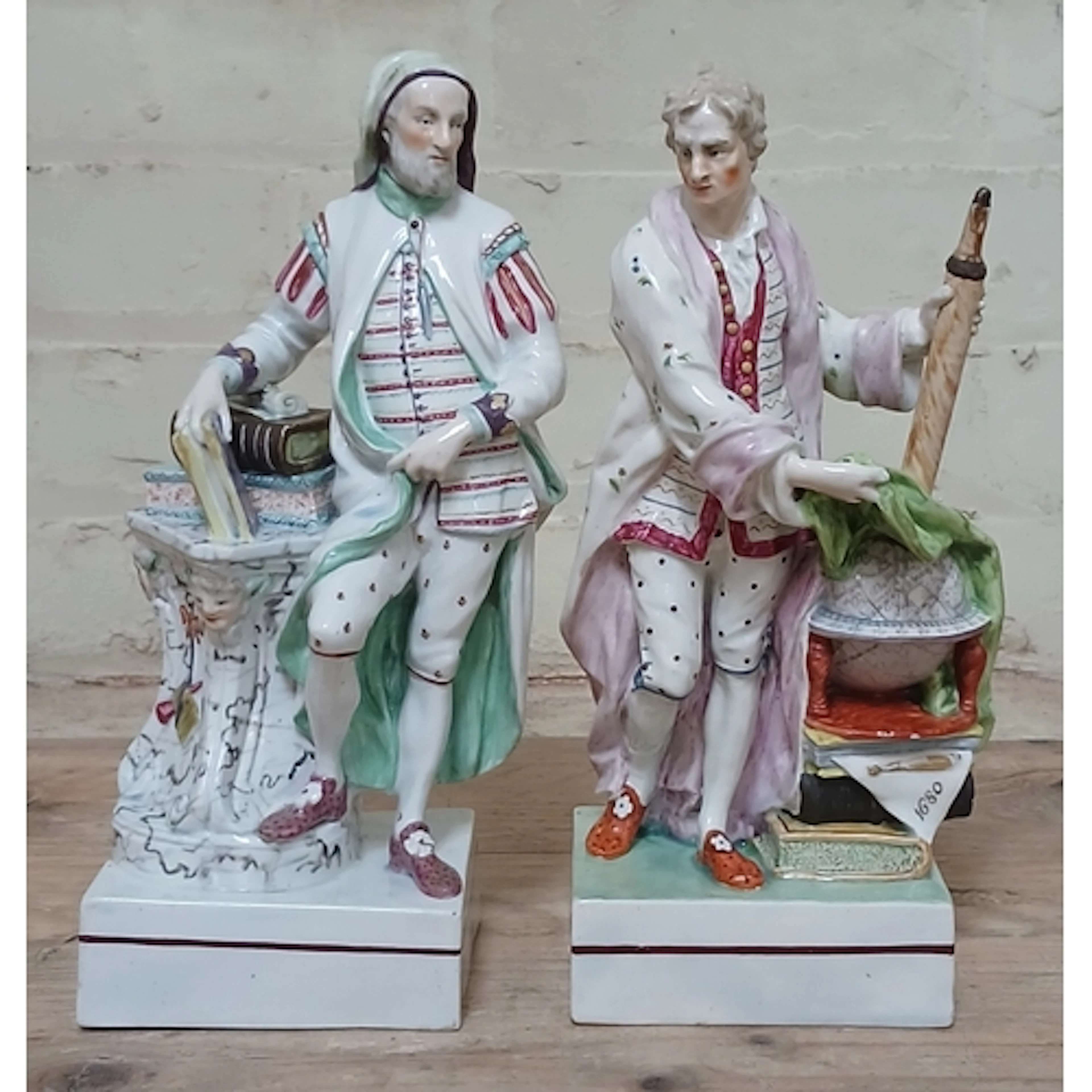 A pair of rare Ralph Wood Staffordshire pearlware figures Ge...
