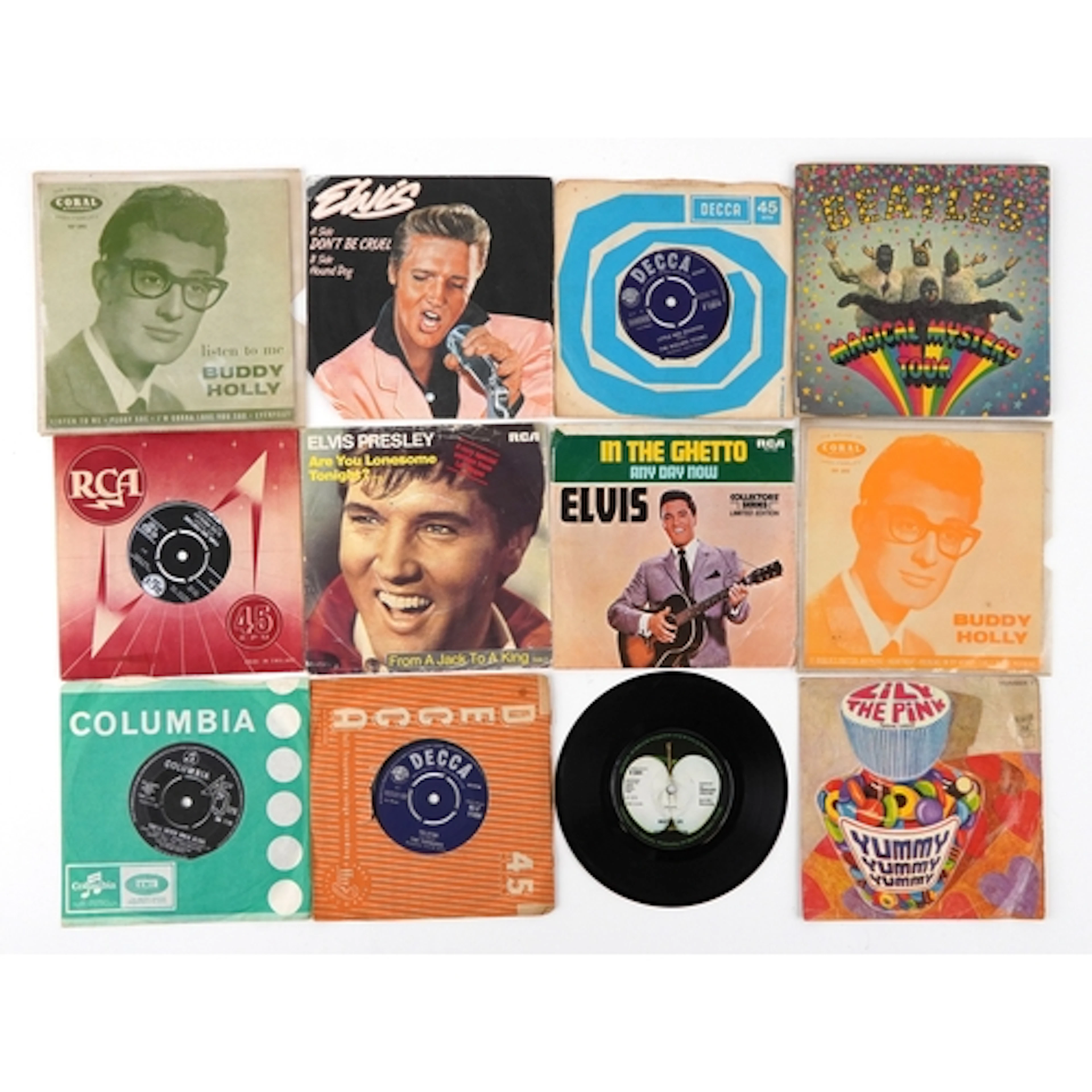 Collection of 45rpm records including Gerry & The Pacemakers...