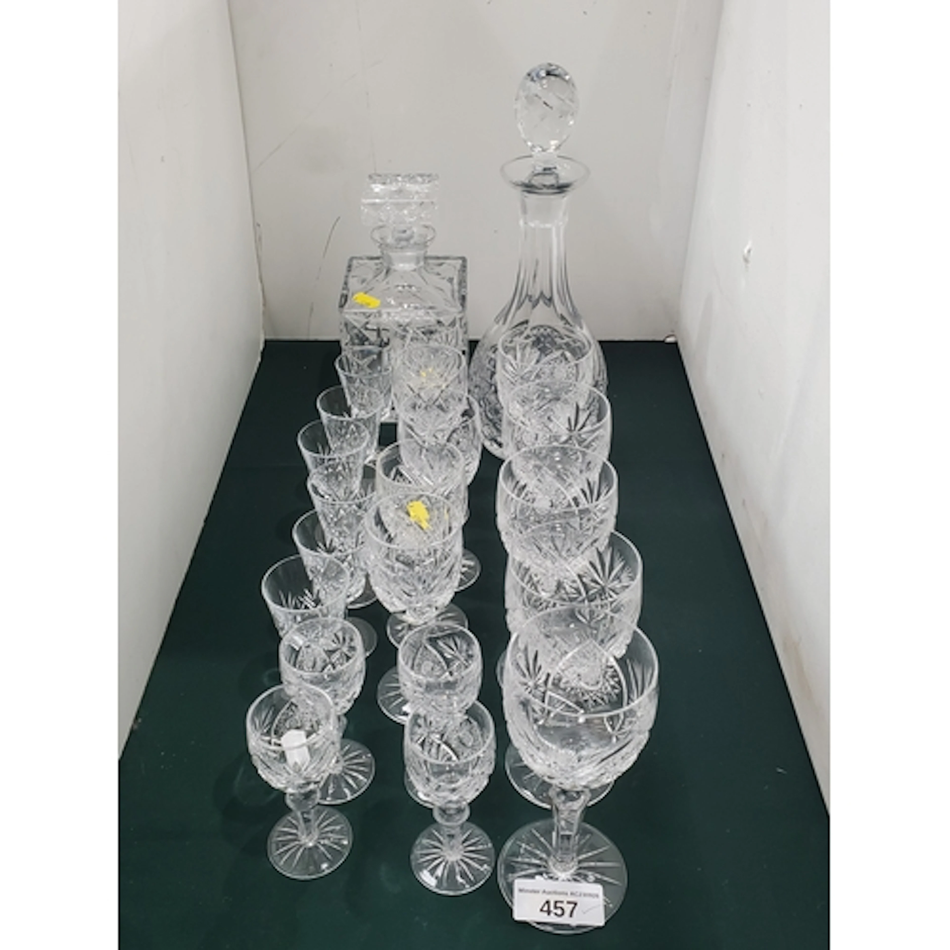 A quantity of glassware including Decanters, Wines and Sherr...