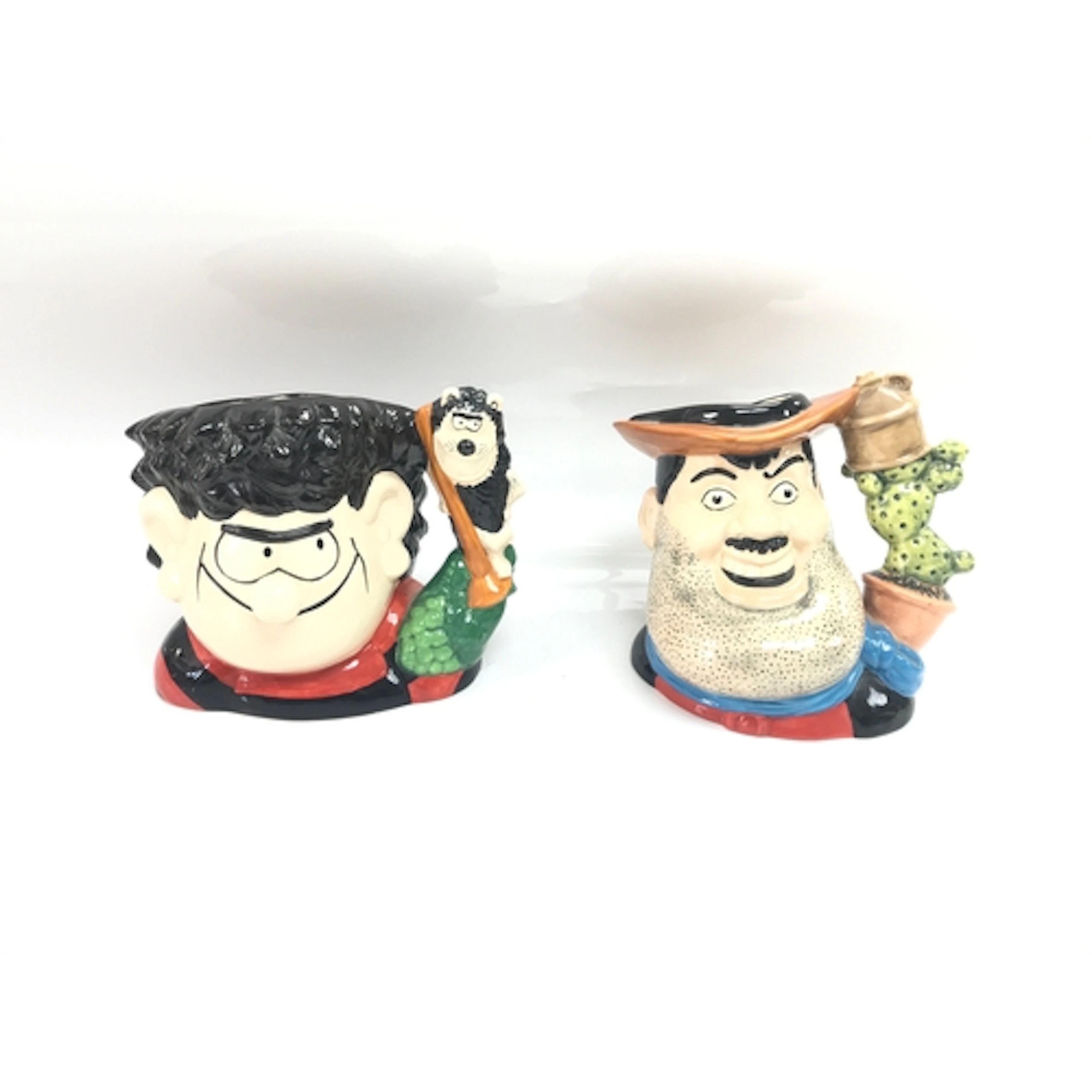 2 royal Doulton character jugs "comic series" .Dennis and Gn...