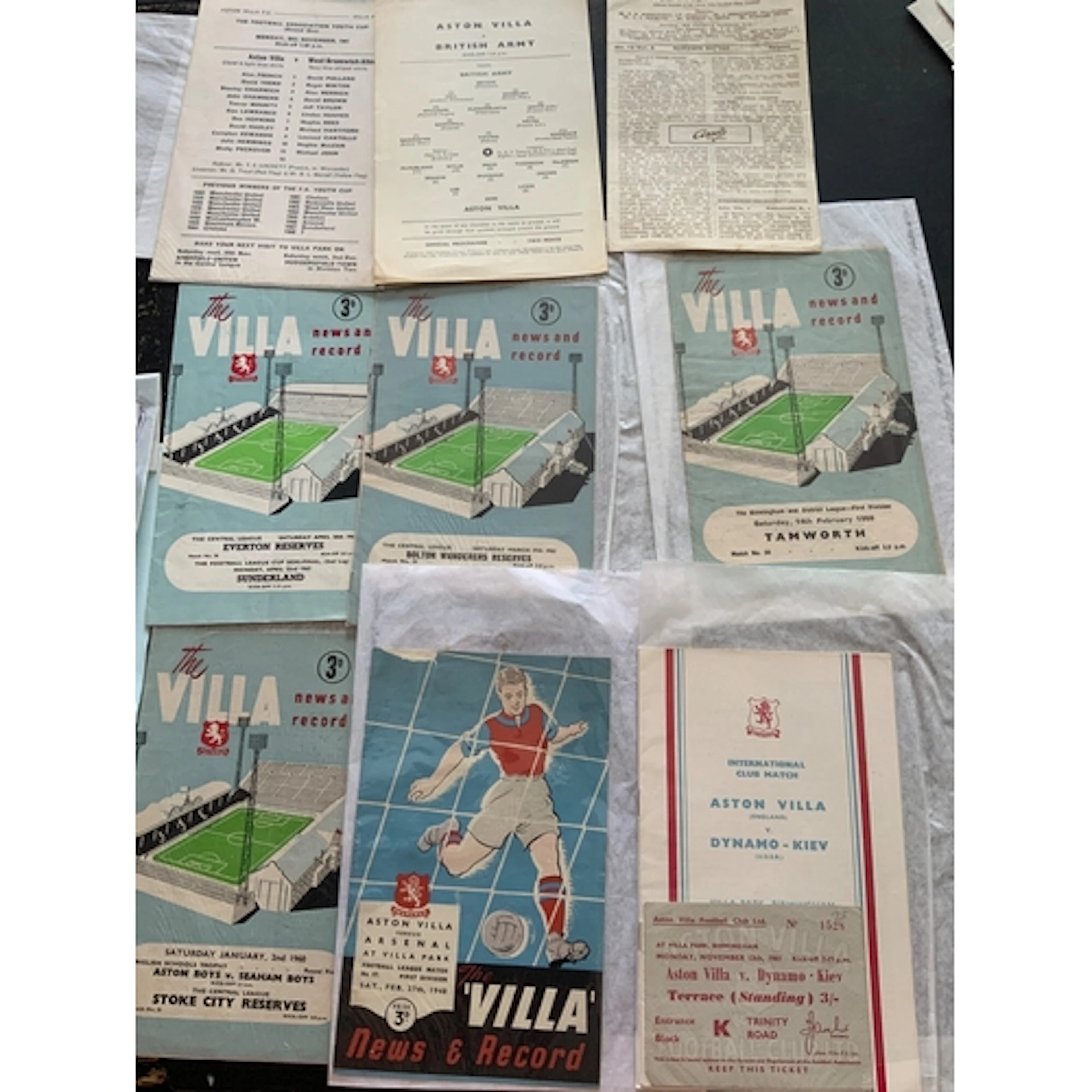 Aston Villa Home Football Programmes: No league matches as t...