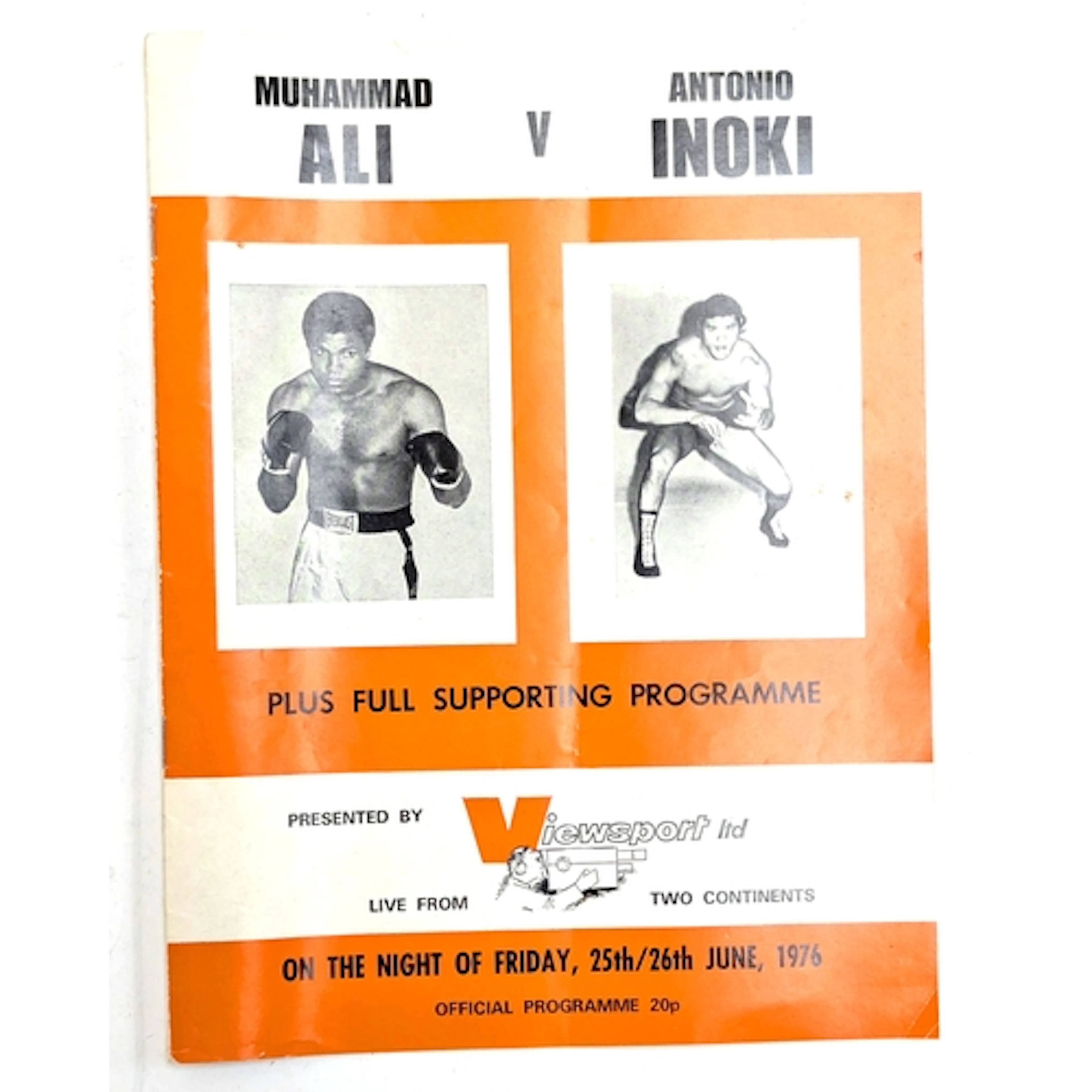 BOXING/WRESTLING. A 'programme' for the Muhammad Ali v Anton...