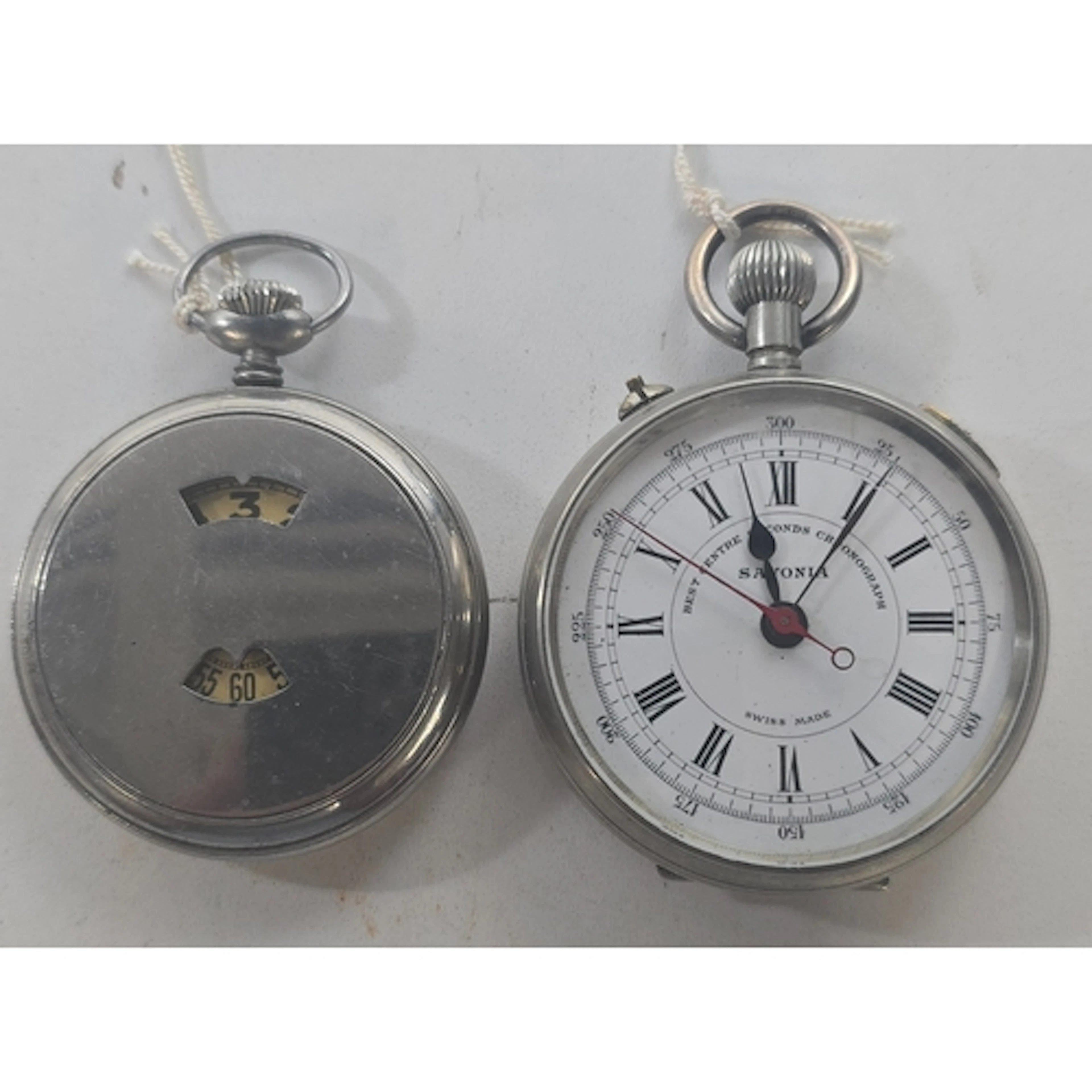 A Swiss "Savonia Best Centre Seconds Chronograph" pocket wat...