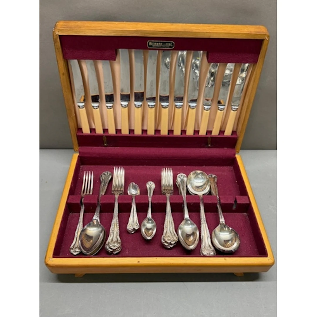 A Webber and Hill six place setting canteen of cutlery...