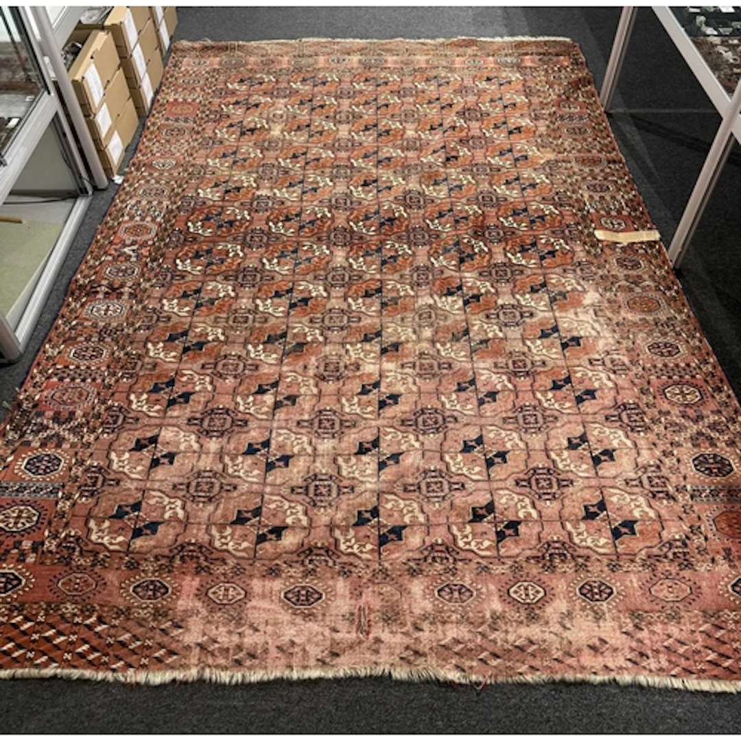 Rugs & Carpets: Mid 20th-century Turkmen hand knotted ru...