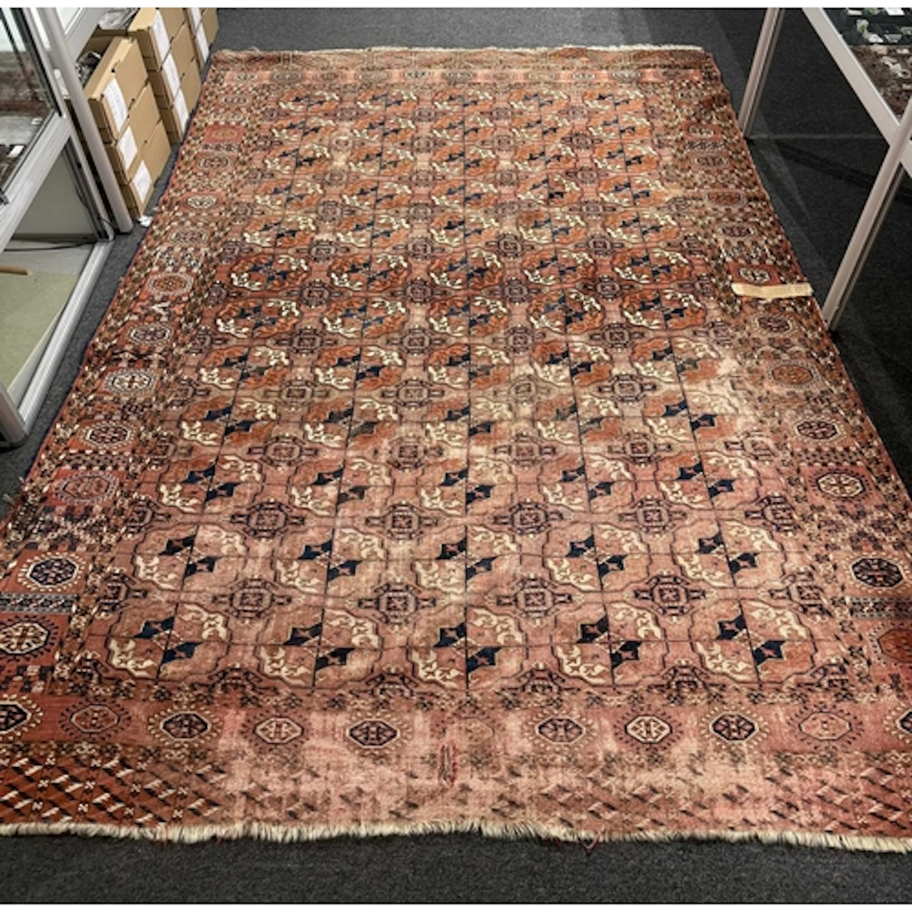 Rugs & Carpets: Mid 20th-century Turkmen hand knotted ru...