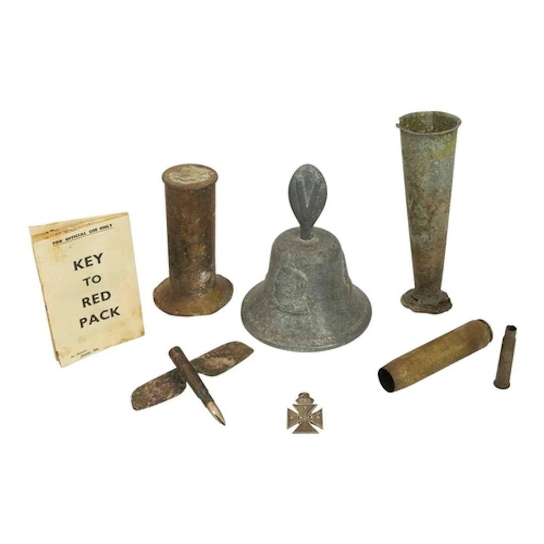 A small collection of trench art and militaria. Including a ...