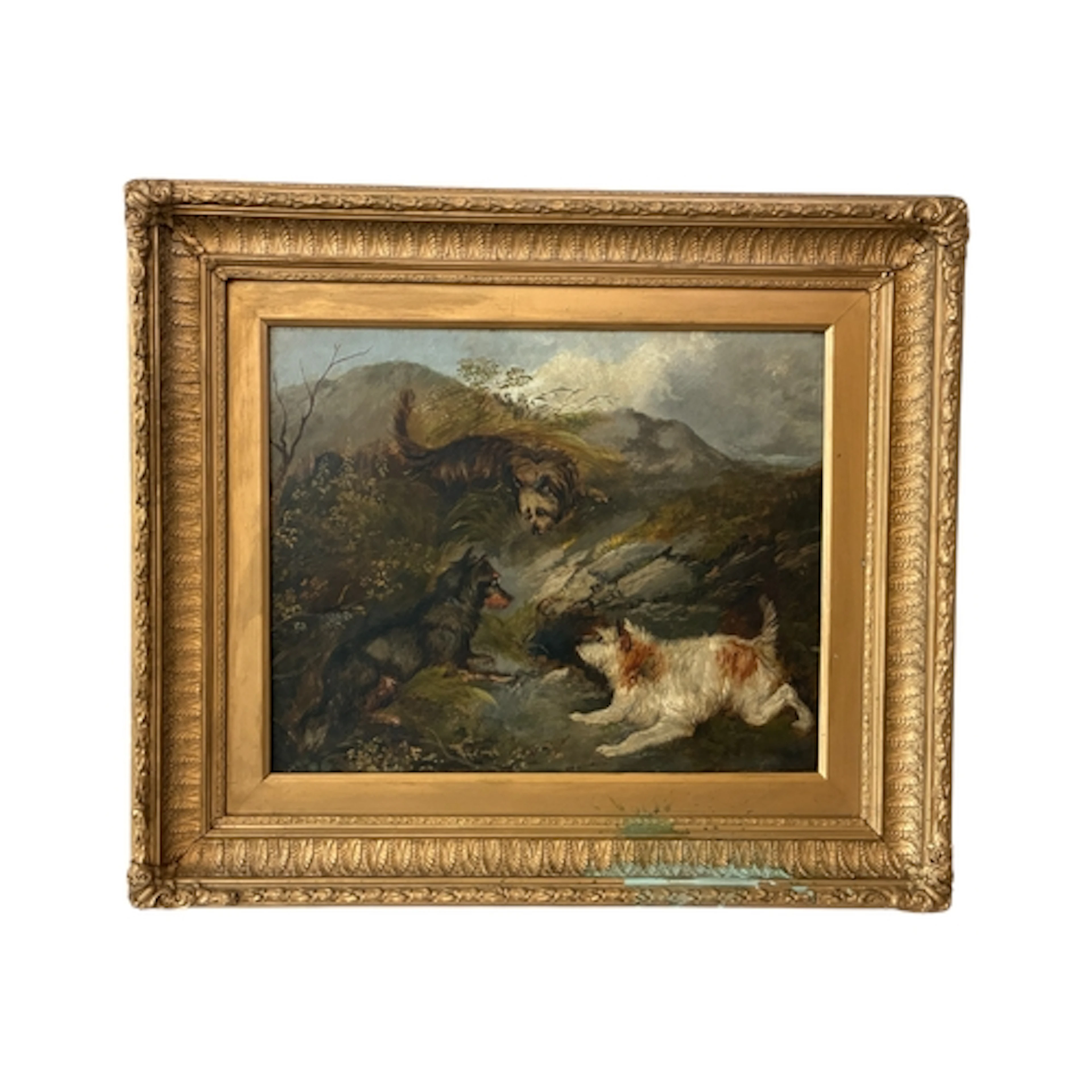 Attributed to George Armfield (1808-1893) - Three Terriers W...
