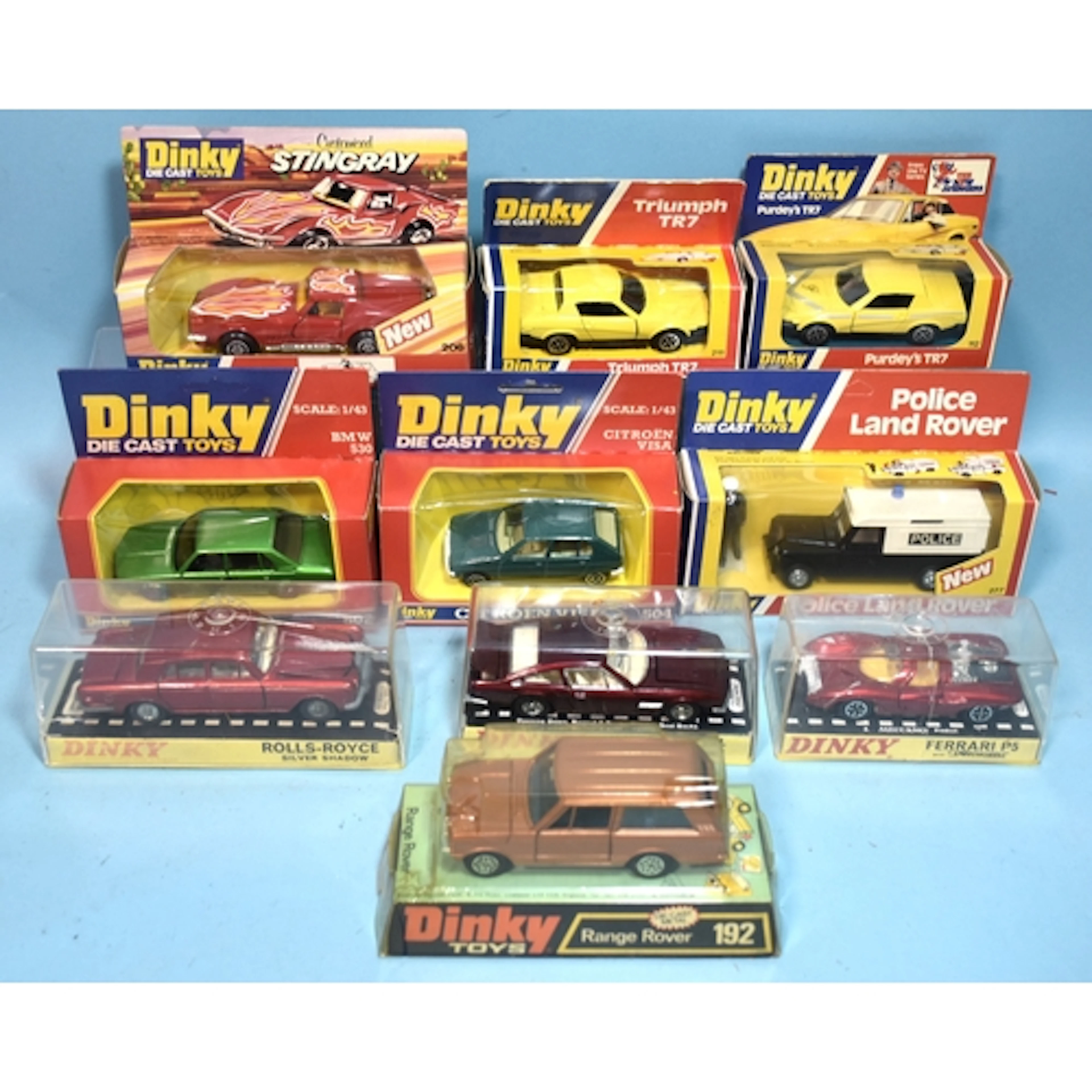 Dinky Toys, 220 Ferrari, 158 Rolls Royce and 190 Monteverdi,...