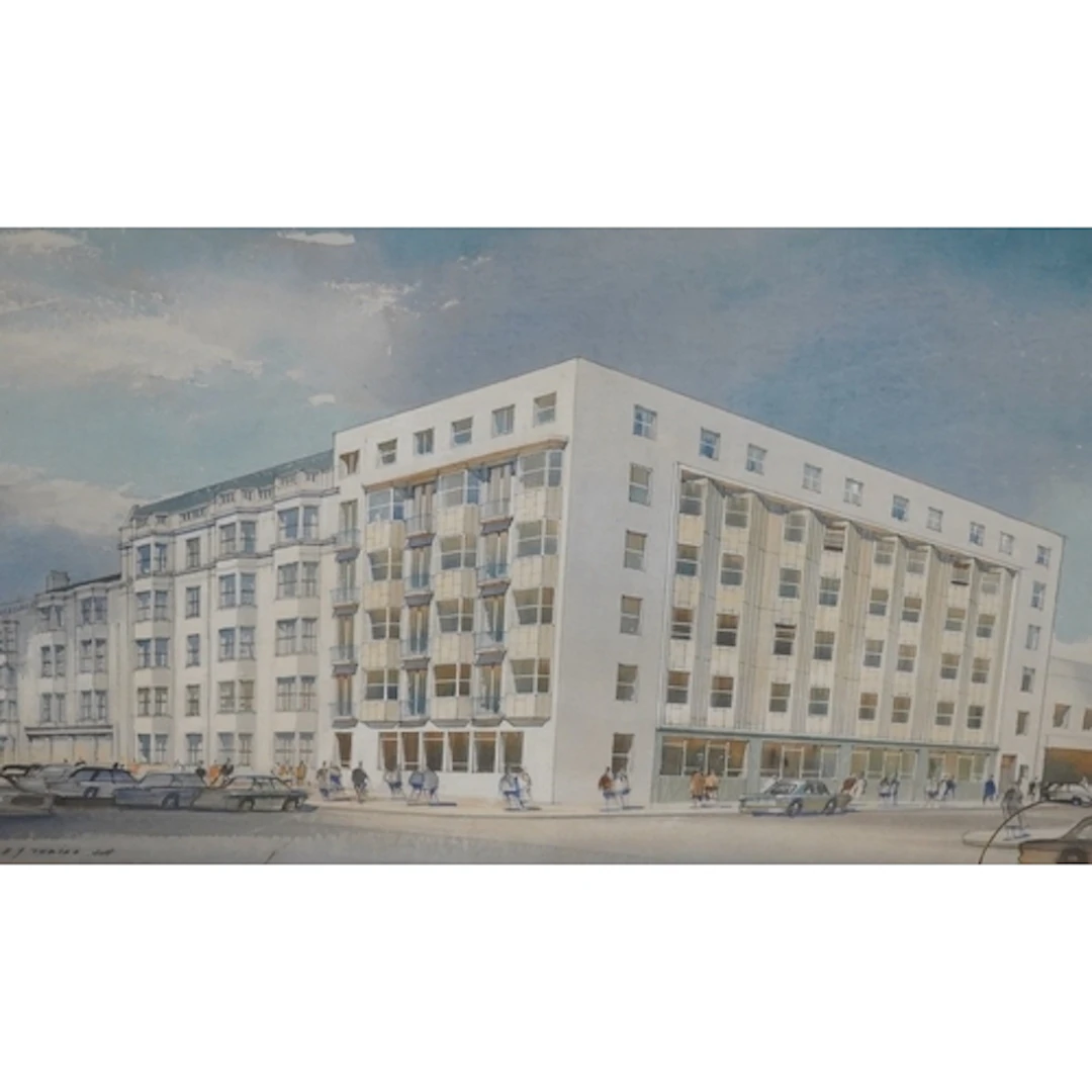 Edmund J Thring (1906-1985), an architectural drawing of the...