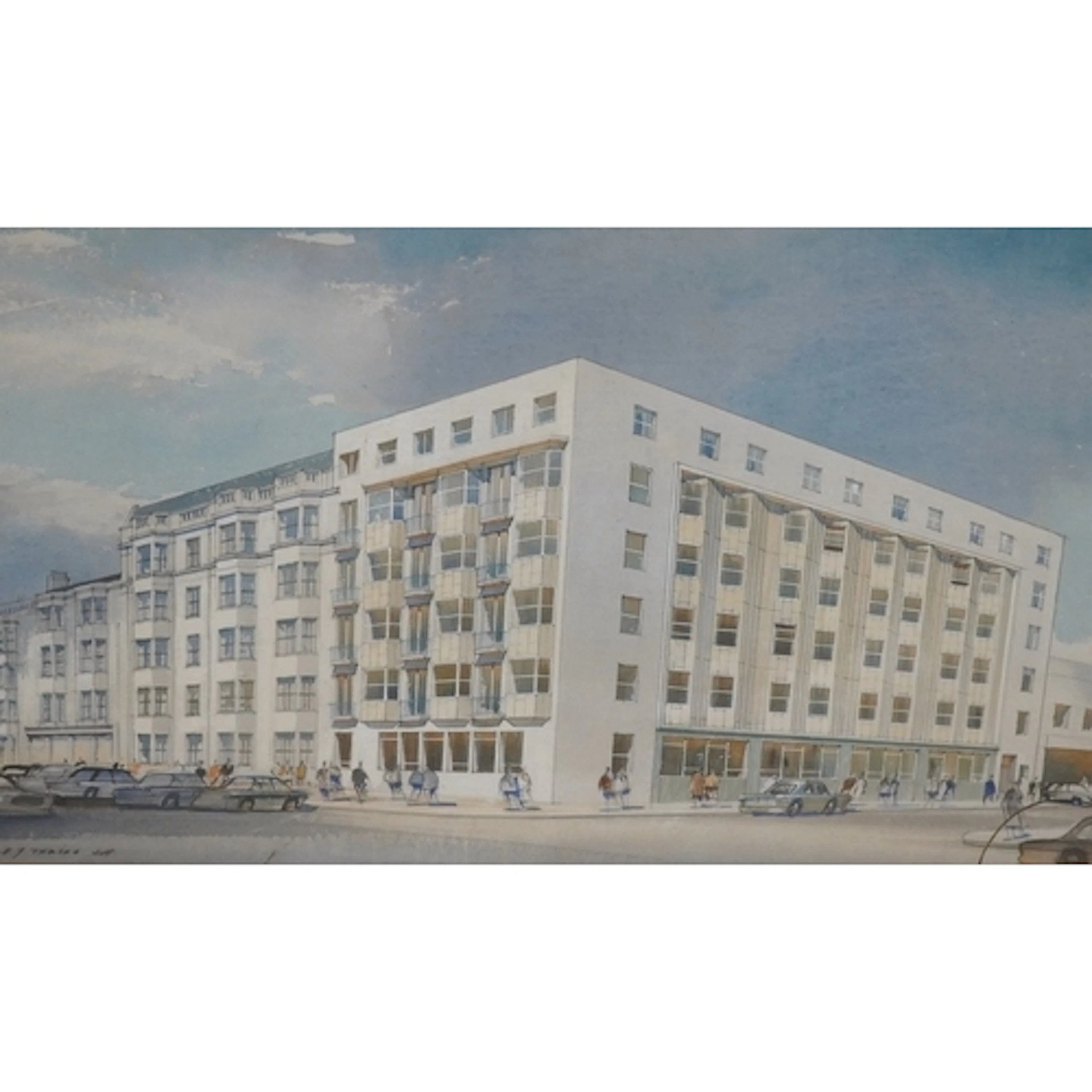 Edmund J Thring (1906-1985), an architectural drawing of the...