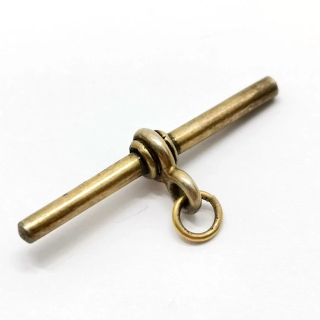 Antique silver hallmarked t-bar pendant - 3.8cm & 3.7g