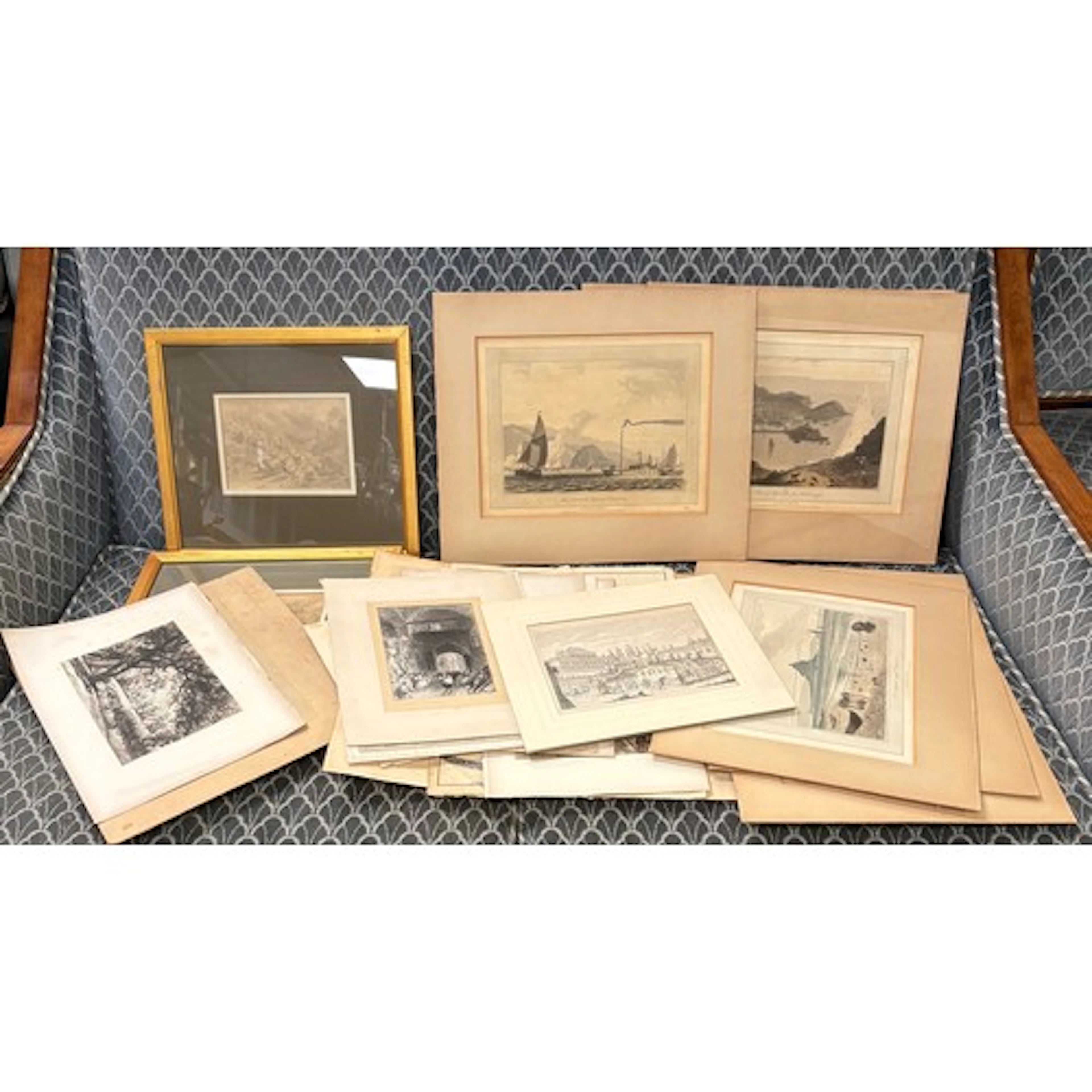 Two pencil drawings in the manner of William Watson together...