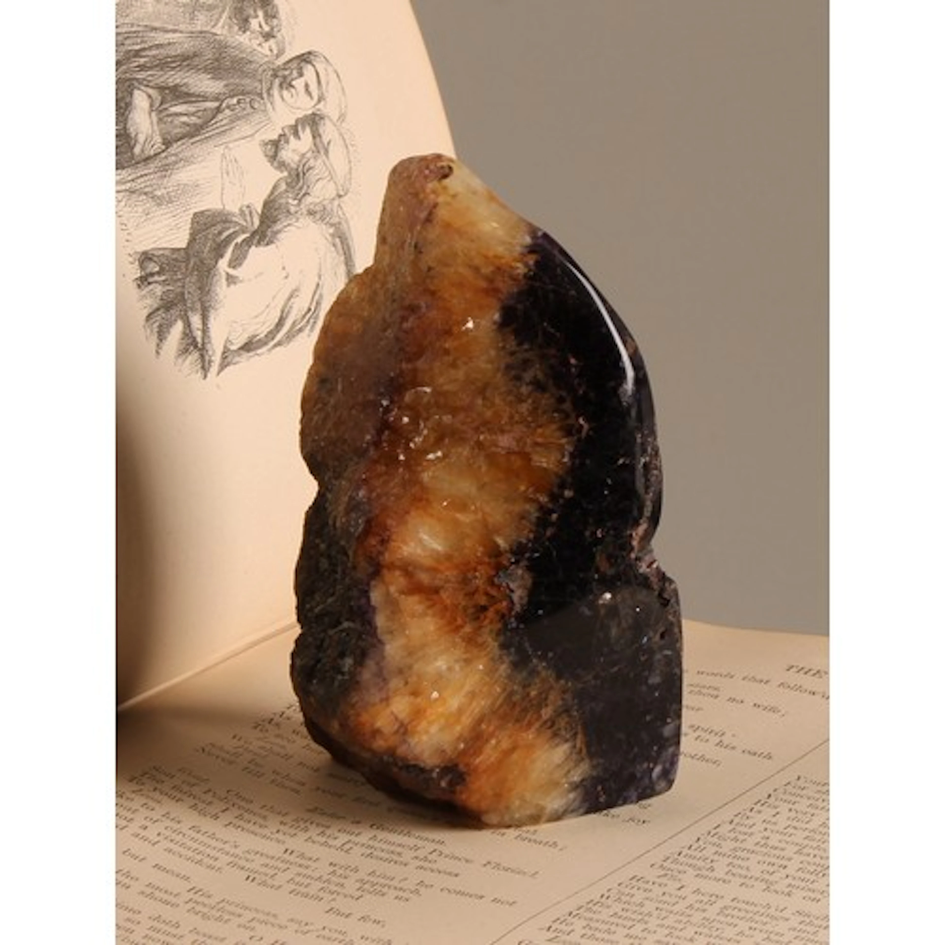 Natural History - a Blue John specimen, Landscape Vein, 12cm...