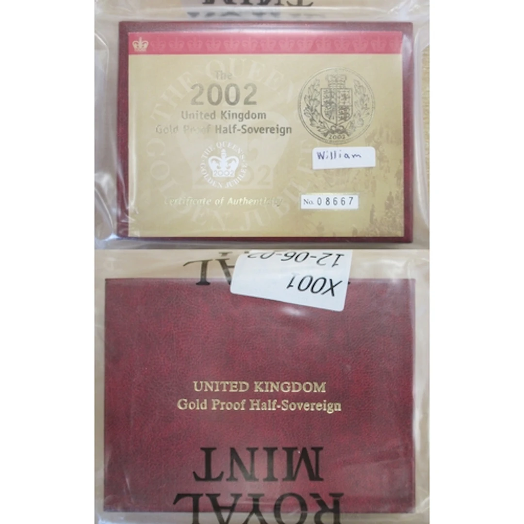 Investment Gold Lot - Documents Required. 2002 half sovereig...