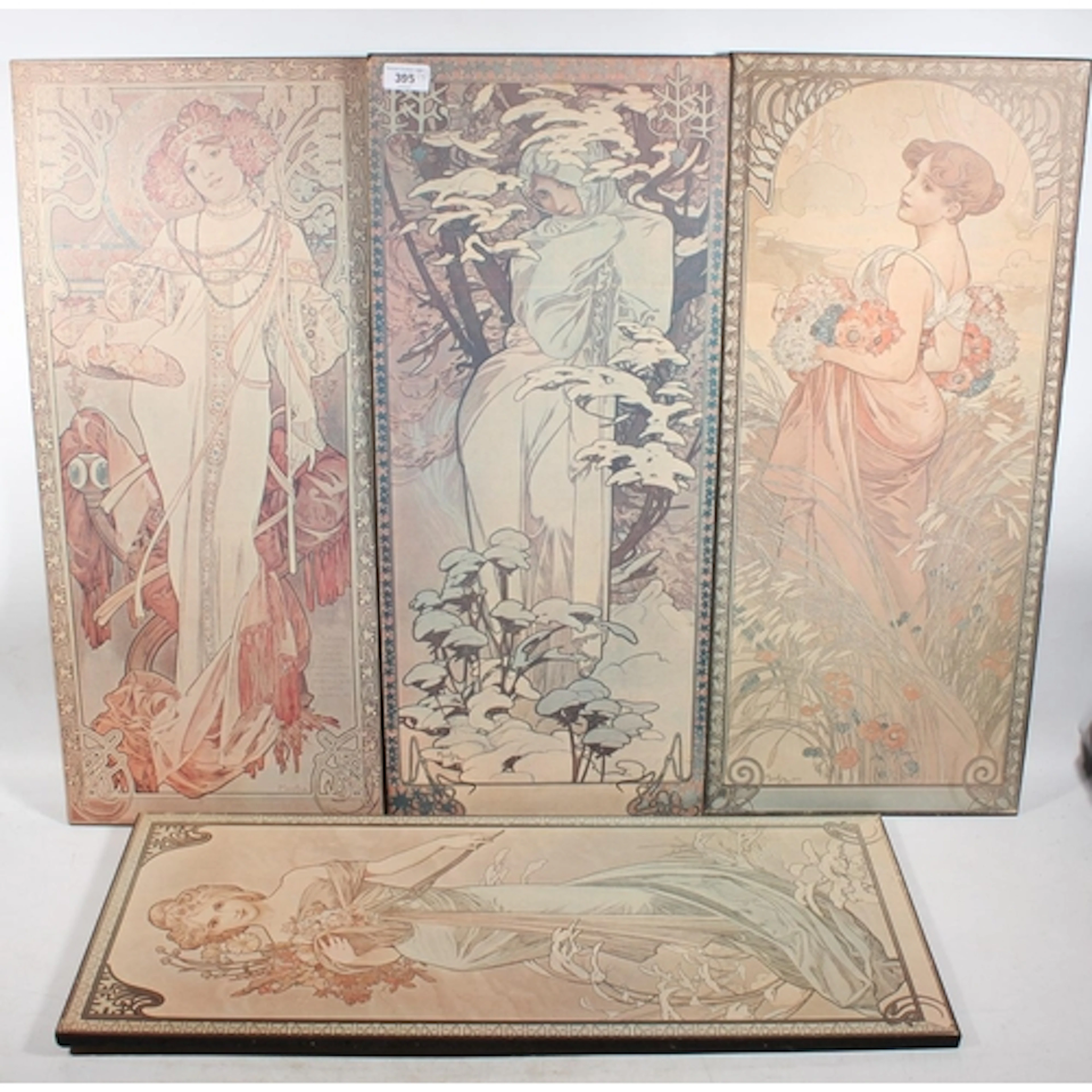 ALPHONSE MUCHA (Czech Republic 1860-1939), four Art Nouveau ...