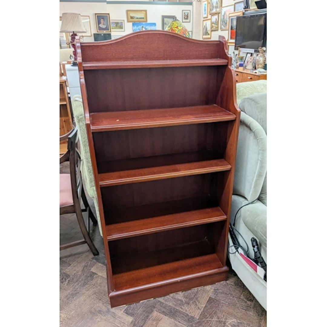 Reproduction mahogany waterfall style bookcase