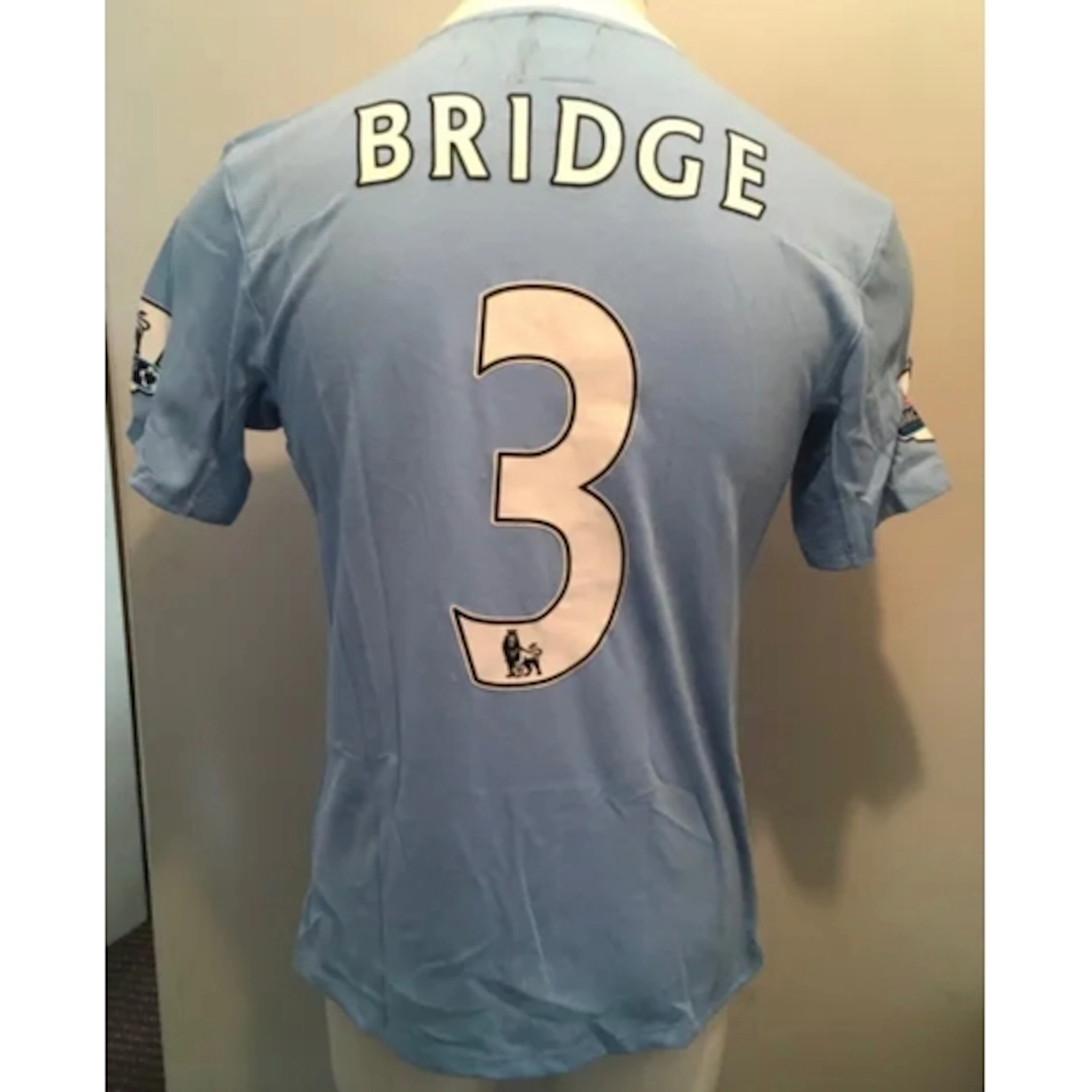 Manchester City 2009 /10 Match Worn Football Shirt Bridge:Wo...
