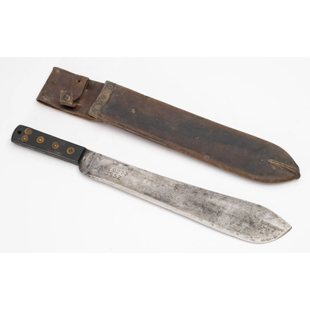 A 20th Century British Army Martindale Golok machete. Having...