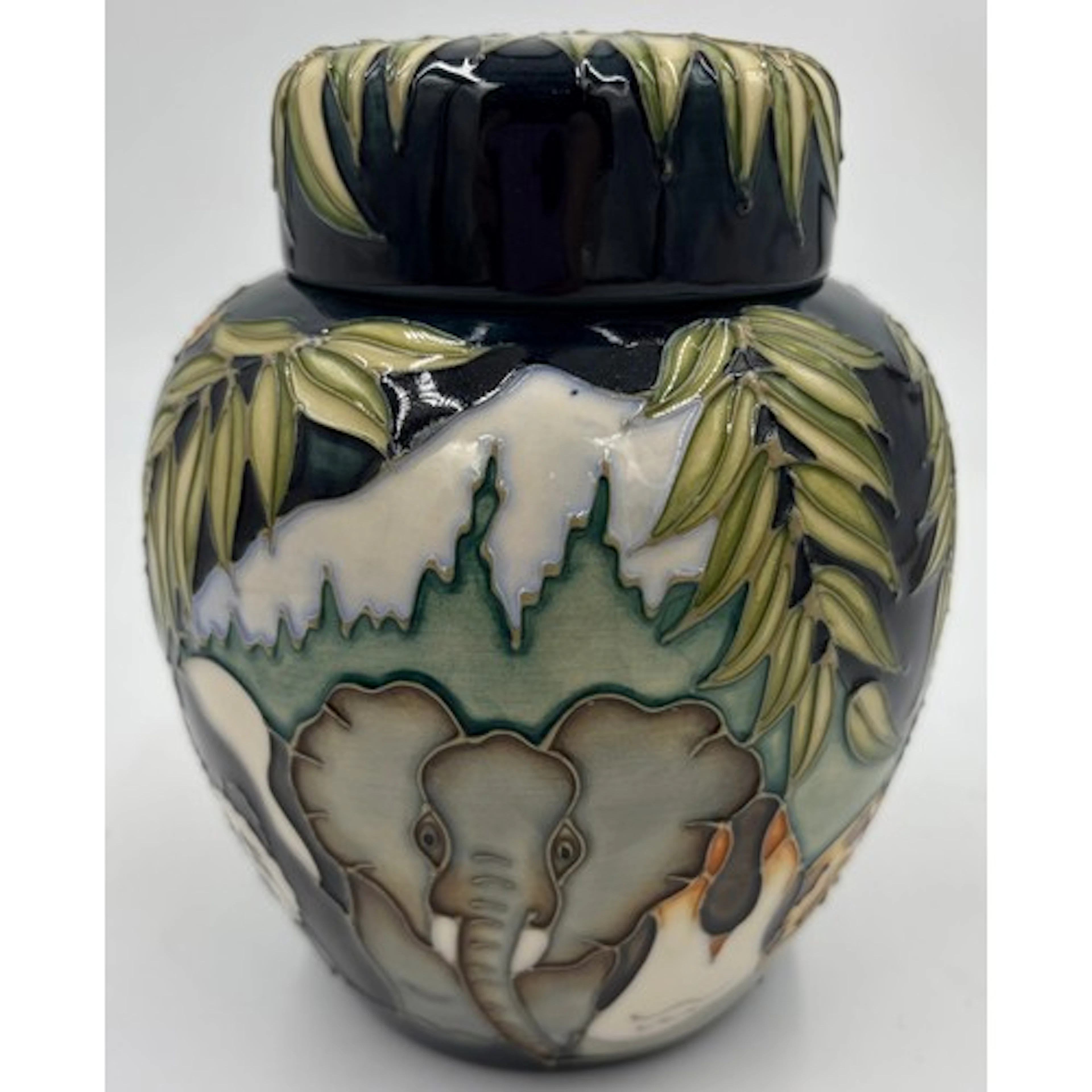 Moorcroft ‘Noah’s Ark’ pattern ginger jar with lid, designed...