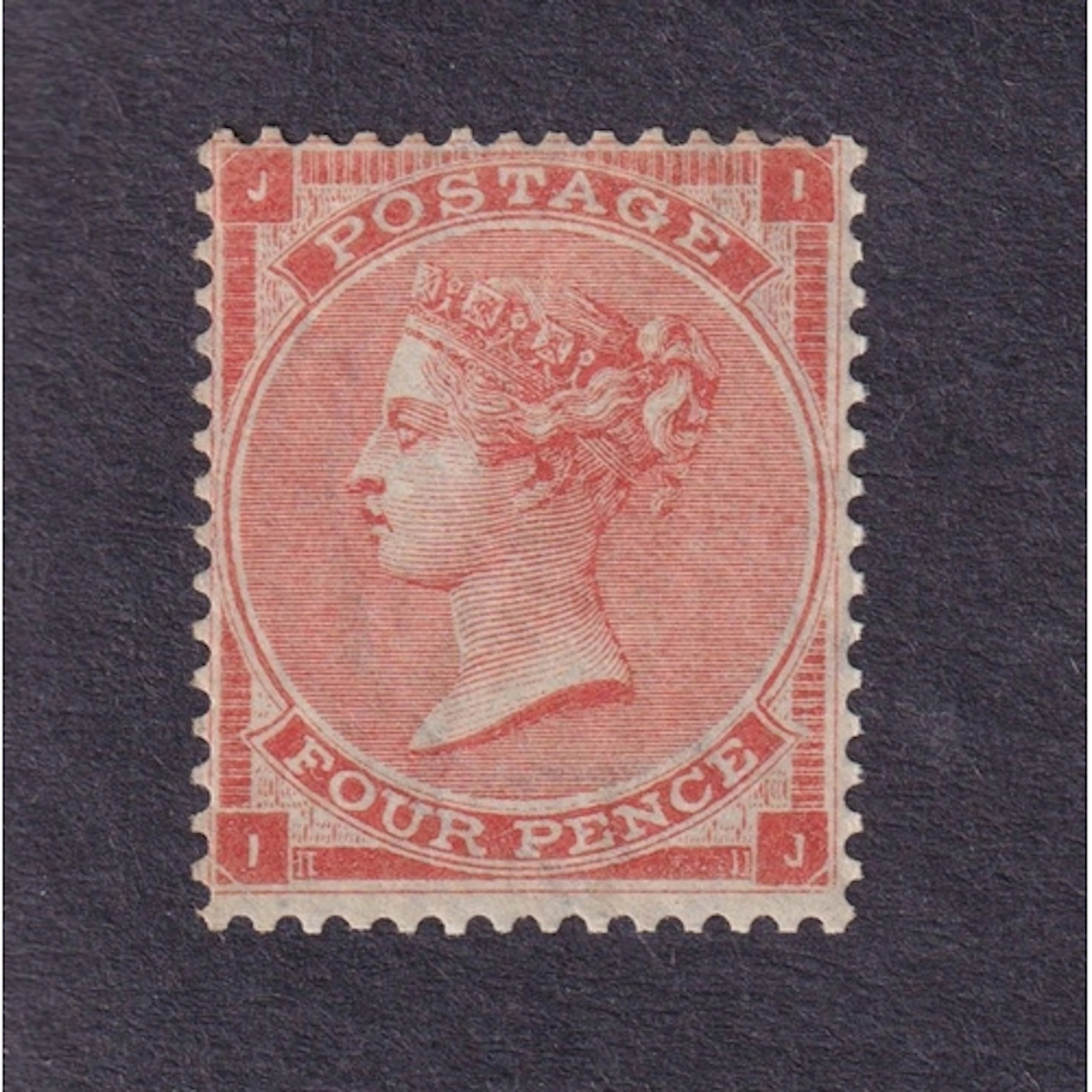 1862 Emblems 4d pale red (hair lines) mint, a fine and fresh...