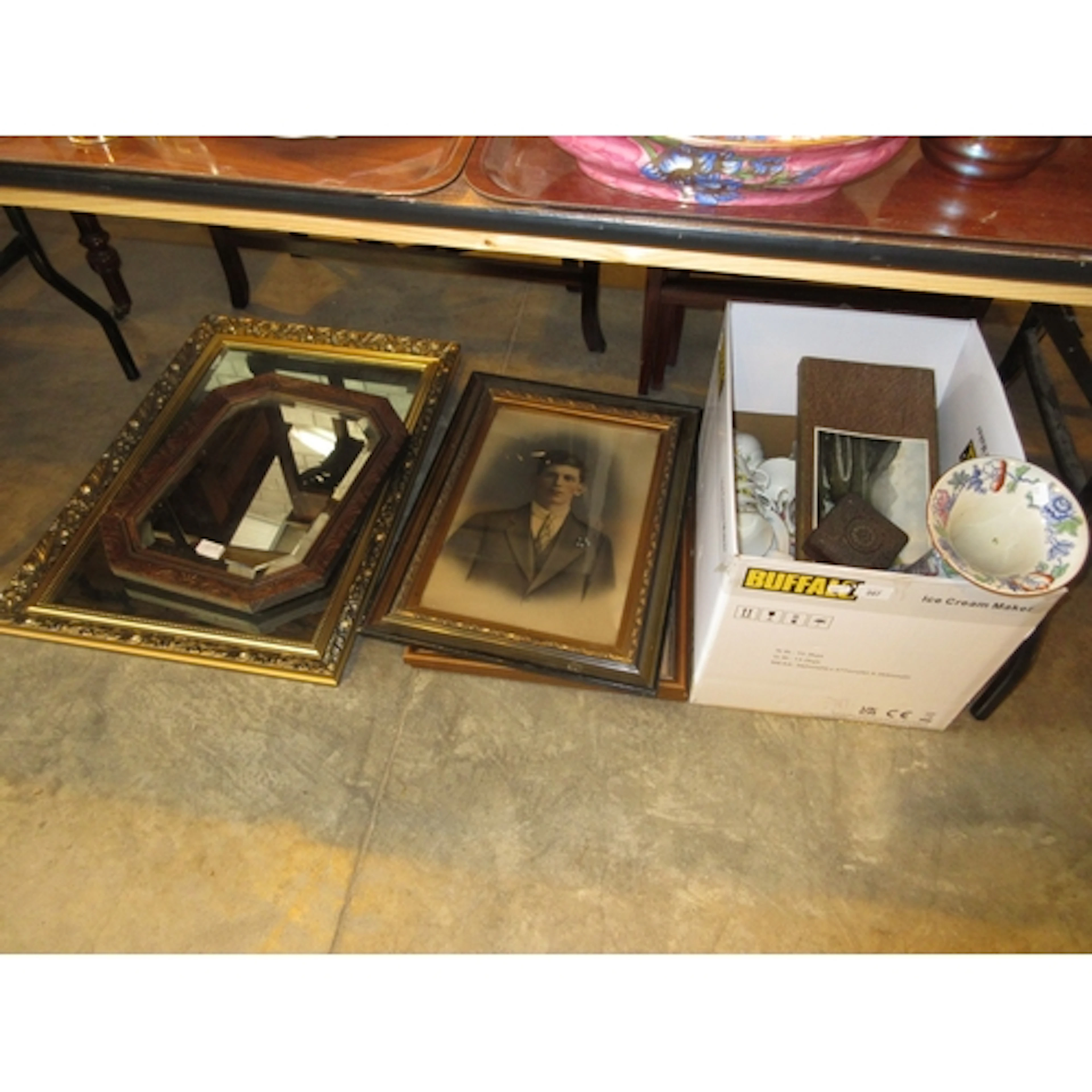 Two Mirrors, Pictures, Irish Linen, Tea China etc