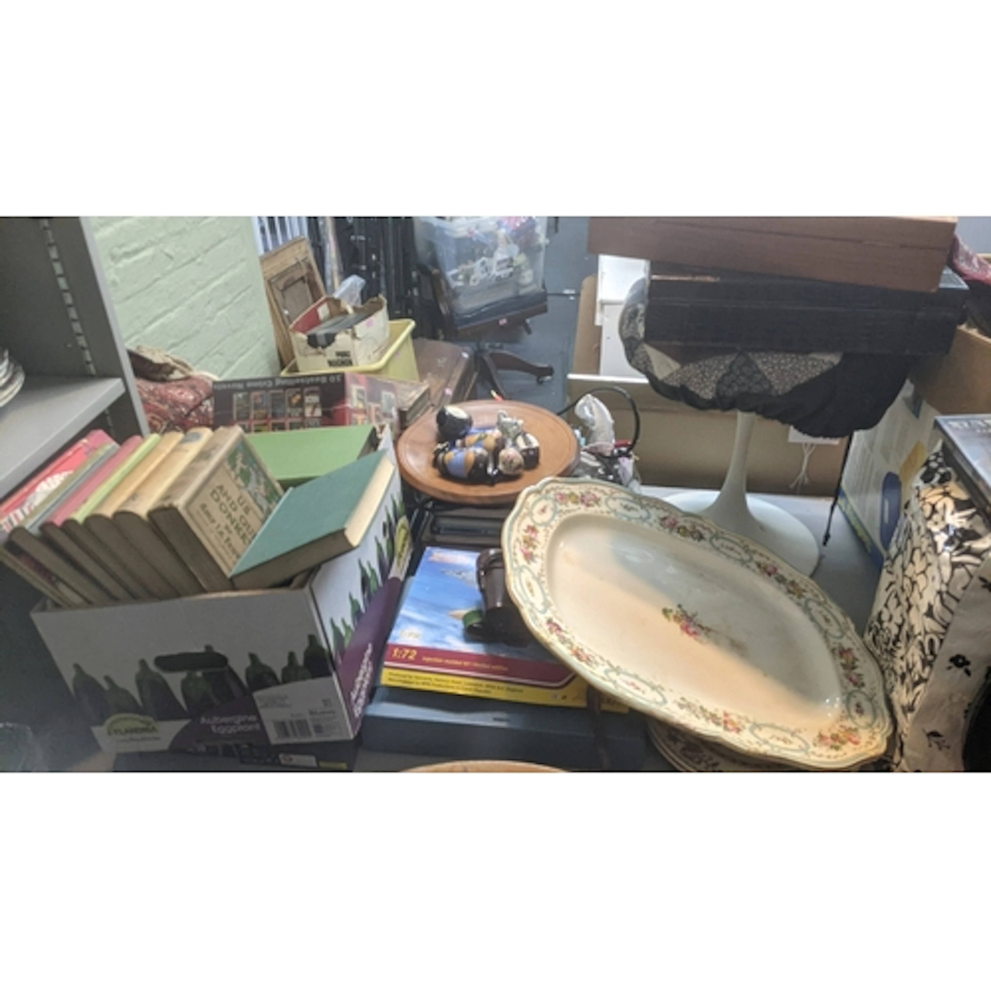 A mixed lot to include silver plated items, a Japanese tea s...