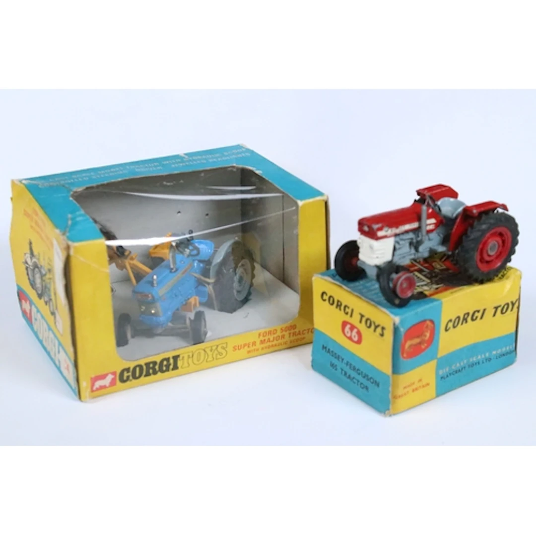 Two boxed Corgi diecast model tractors to include 74 Ford 50...