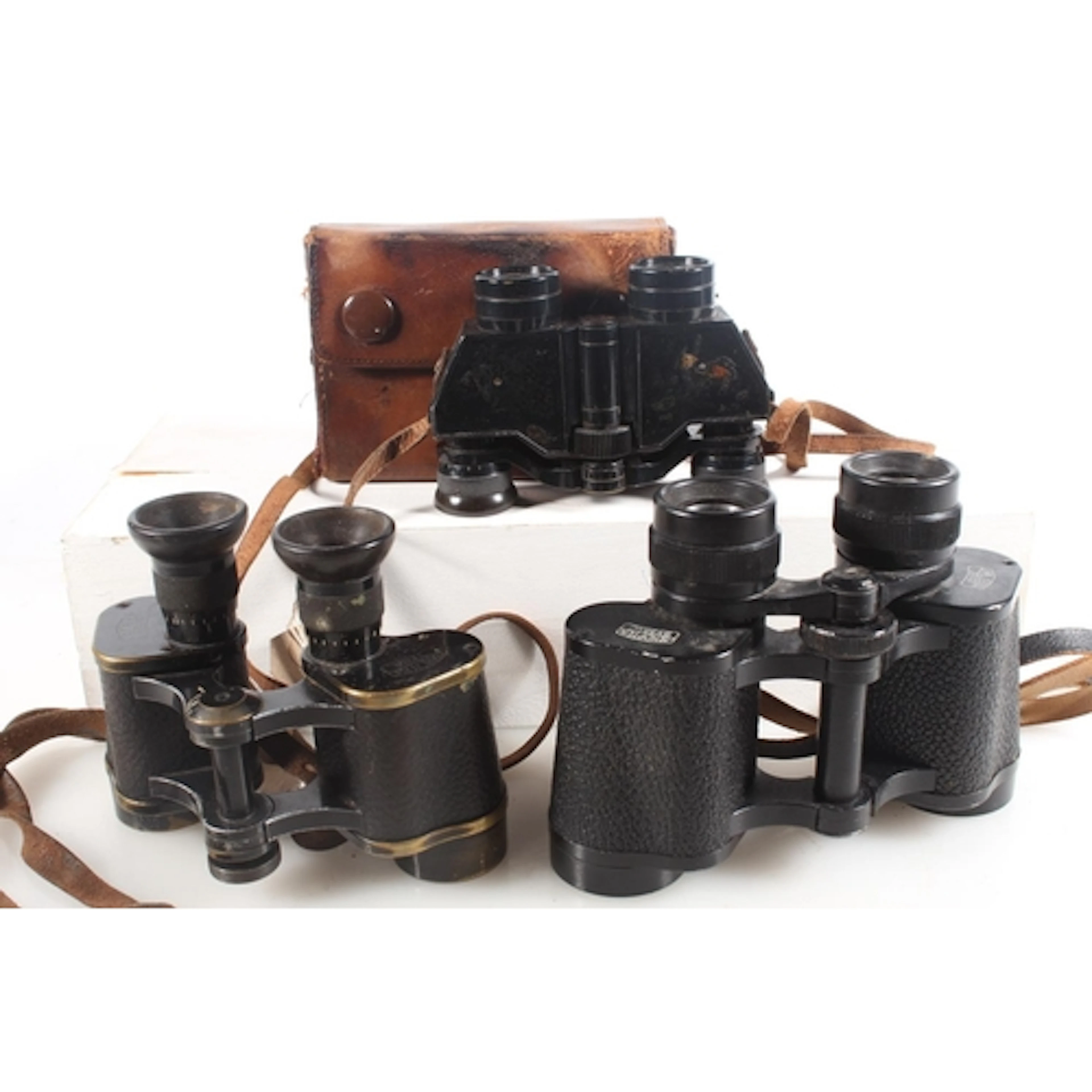 Pair of German binoculars by J D Moeller of Wedel, number 19...