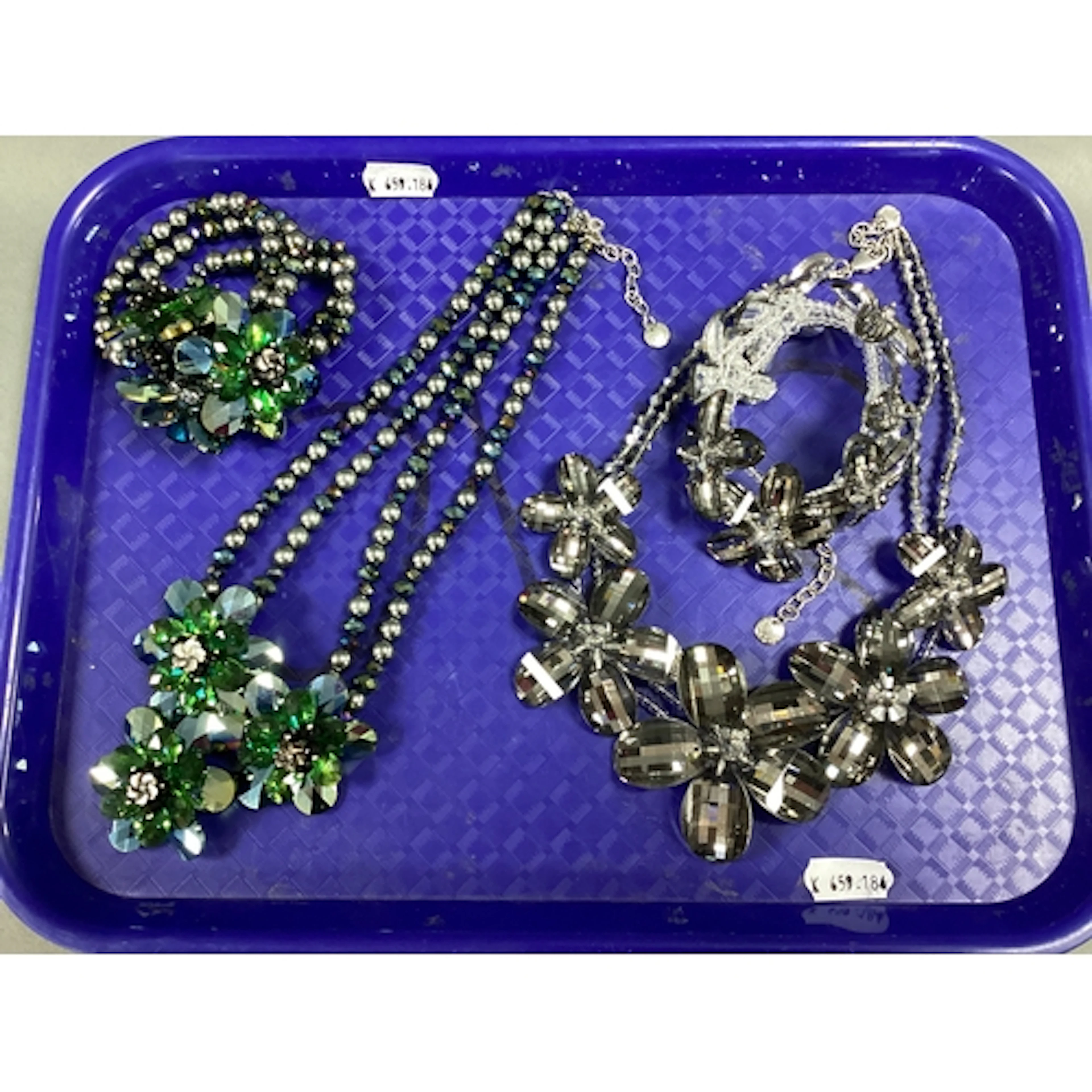 Butler & Wilson; Two Statement Flower Head Necklaces, with m...