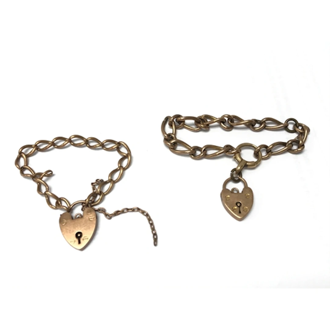 Two 9ct gold bracelets, 14.2g total weight