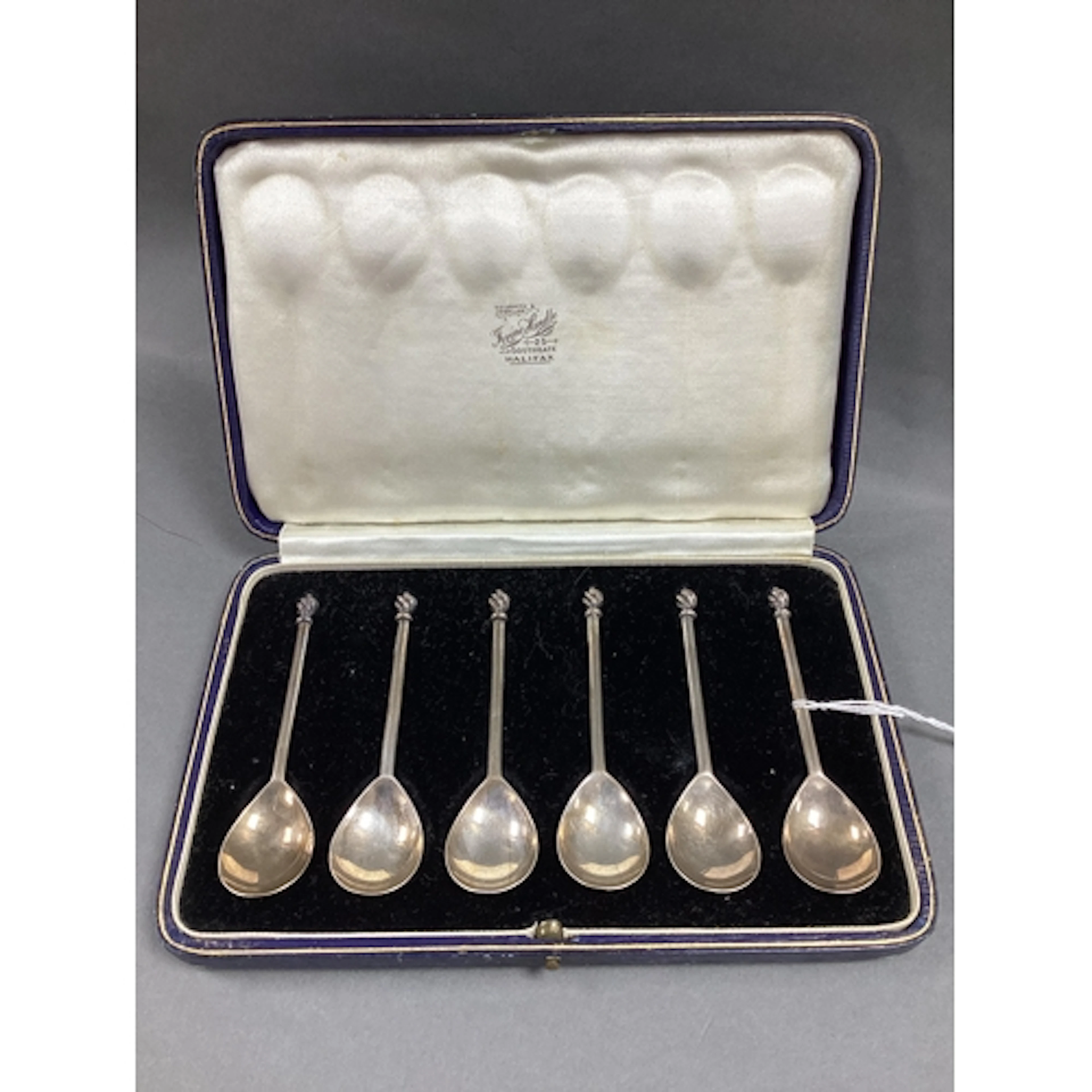 A Set of Six Hallmarked Silver Teaspoons, TB&S, Sheffield 19...