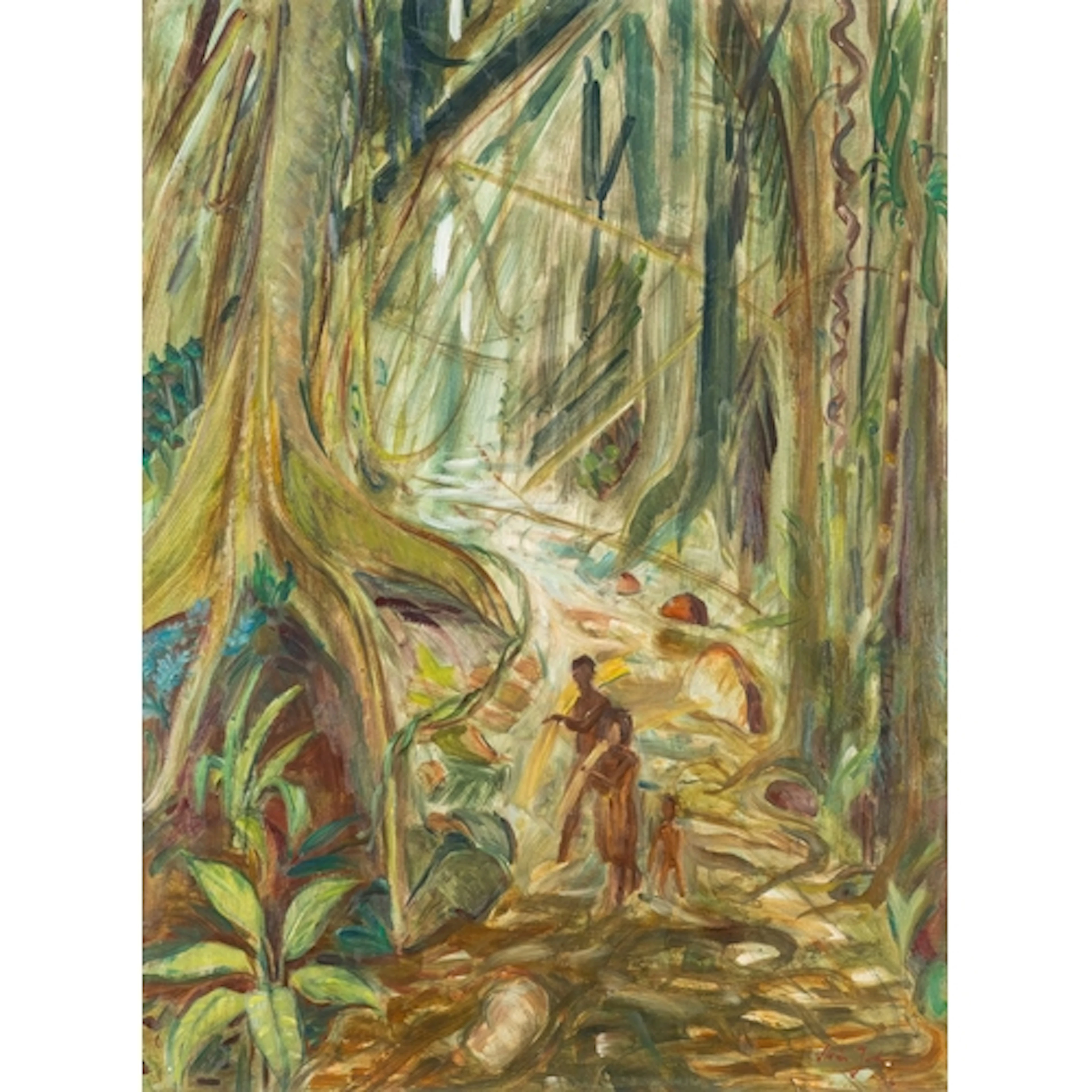 Vivien John (British, 1914-1994) - Family group moving thro...